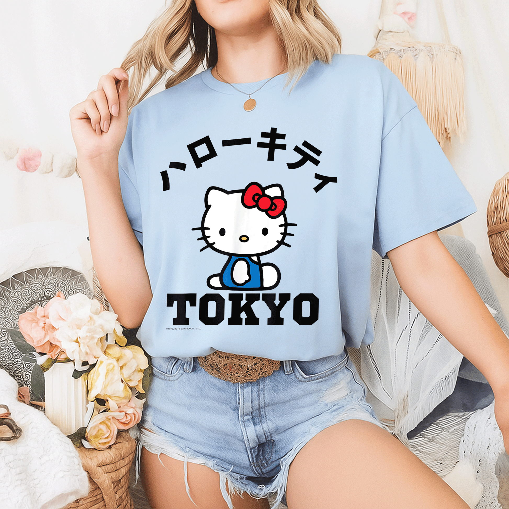 Cute Hello Kitty Tokyo Tee Shirt for Fans – Adorable Design Featuring Hello Kitty in Stylish Tokyo Fashion for Everyday Wear - 2