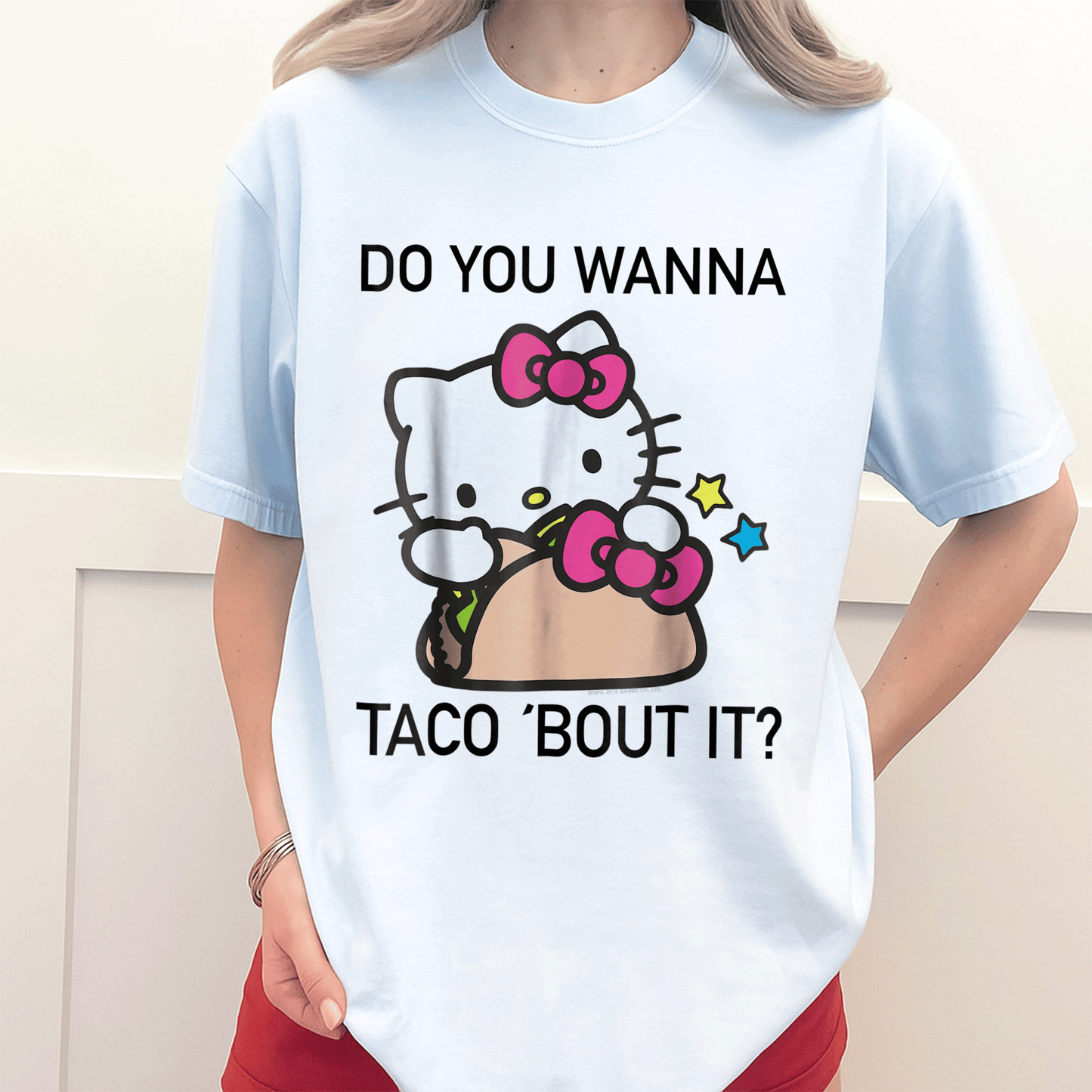 Hello Kitty Taco Bout It Tee Shirt Cute and Fun Graphic Tee for Cat Lovers and Foodies Perfect Gift for Kids and Adults - 3