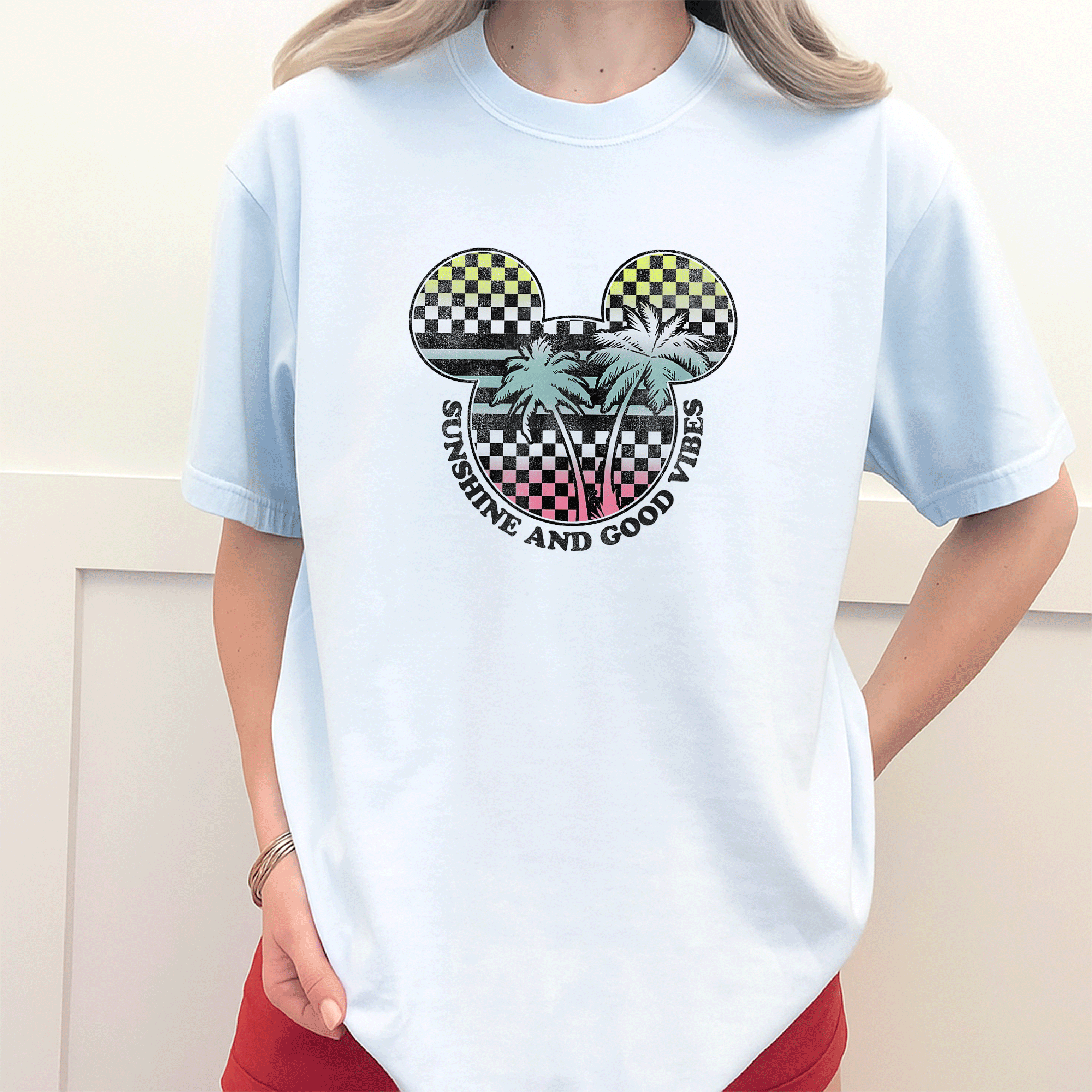 Disney Mickey And Friends Sunshine and Good Vibes Big Logo T-Shirt for Kids and Adults – Fun, Colorful, and Stylish Tee - 3