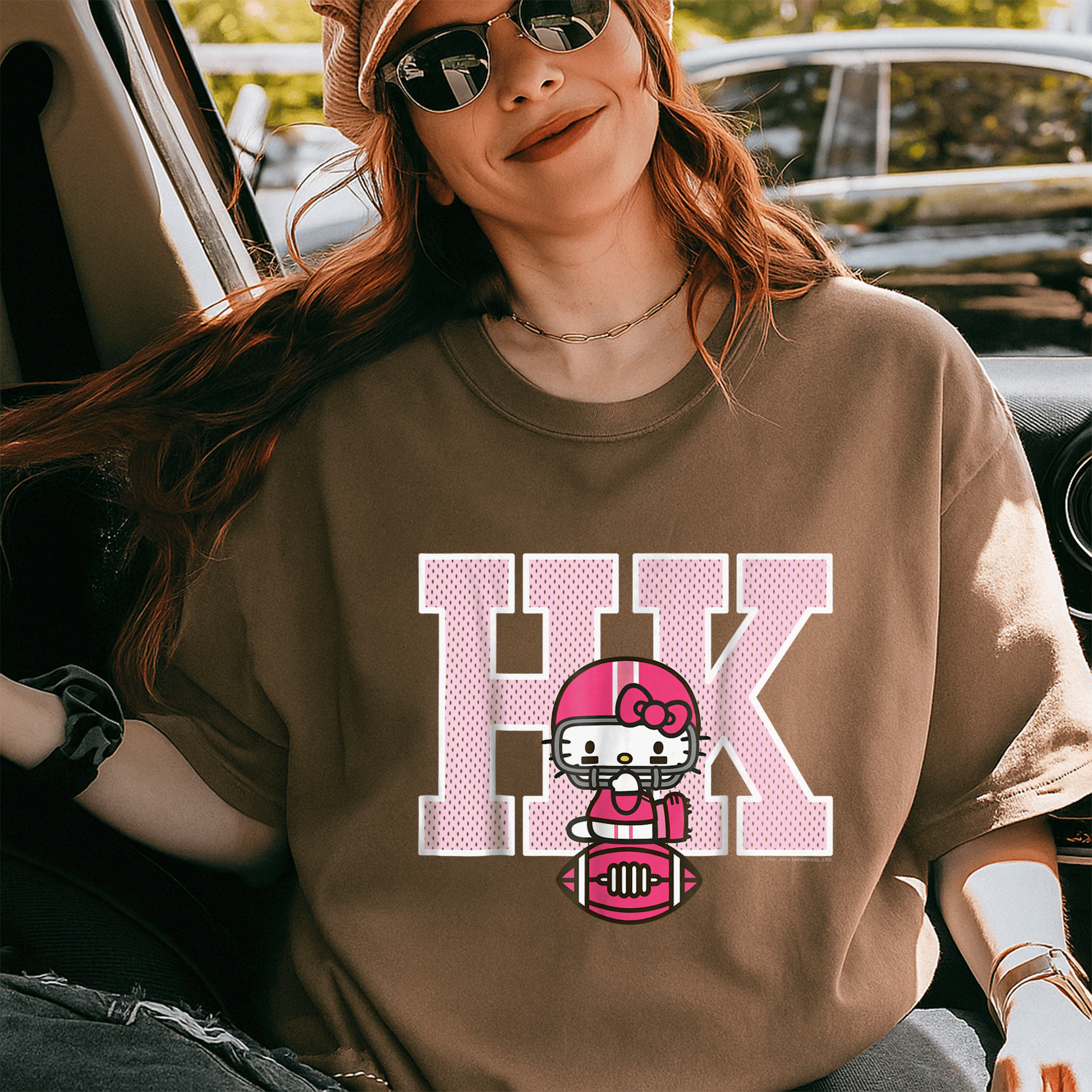 Cute Hello Kitty Football Spirit Tee Shirt for Kids, Fun Sports Design, Perfect Gift for Young Fans, Comfortable and Stylish - 5