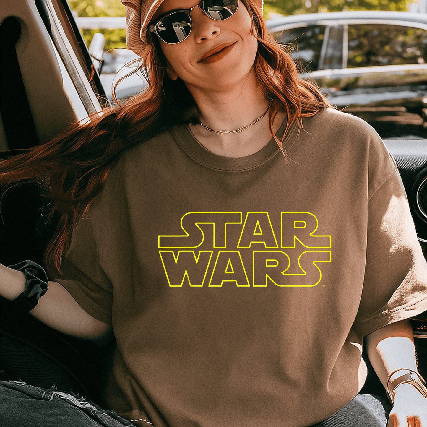 Star Wars Simple Logo Outline Graphic T-Shirt for Fans, Classic Design, Comfortable Fit, Perfect Gift for Sci-Fi Lovers - 5