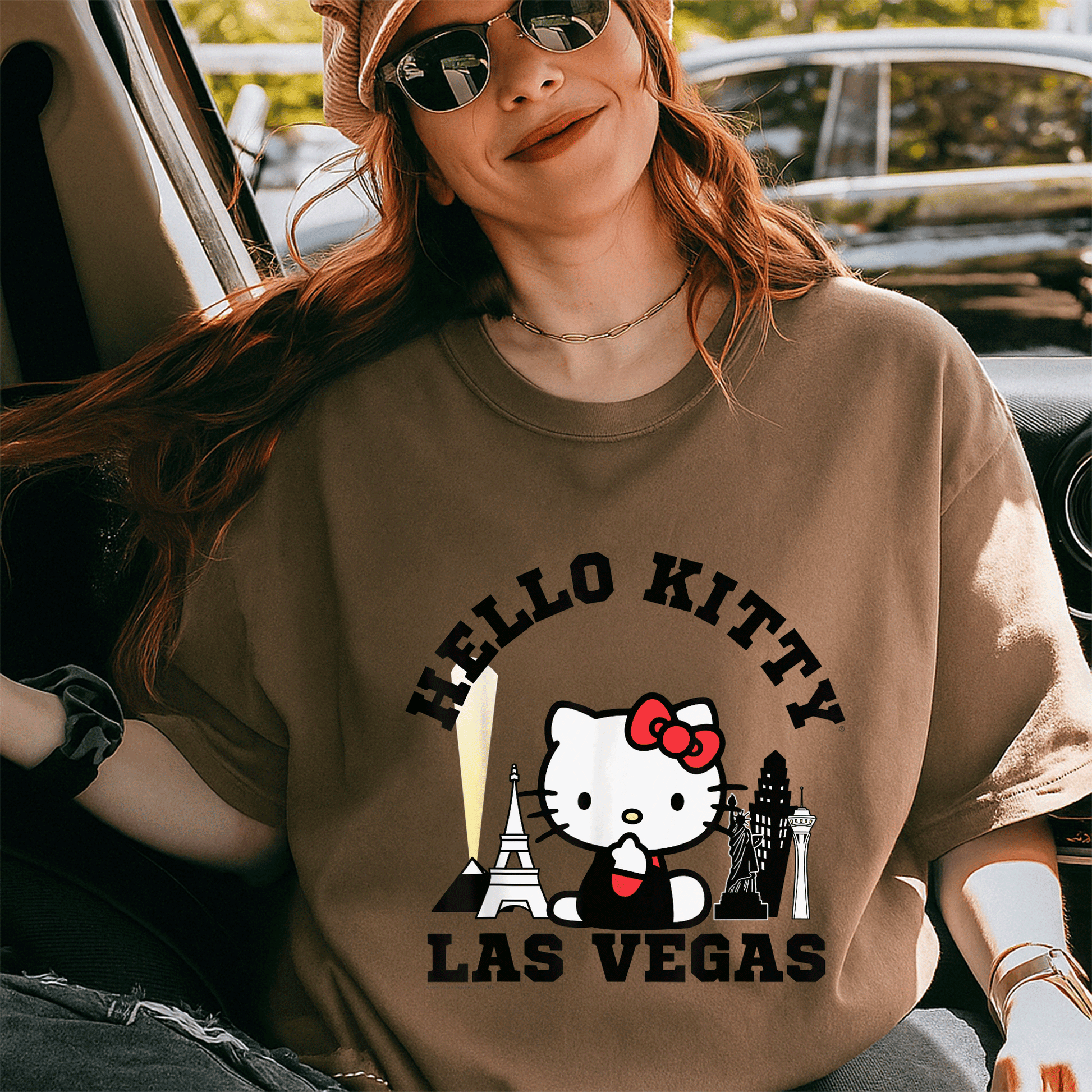 Cute Hello Kitty Viva Las Vegas Tee Shirt - Adorable Kitty Graphic Tee for Fun Lovers, Perfect for Trips or Casual Wear - 5