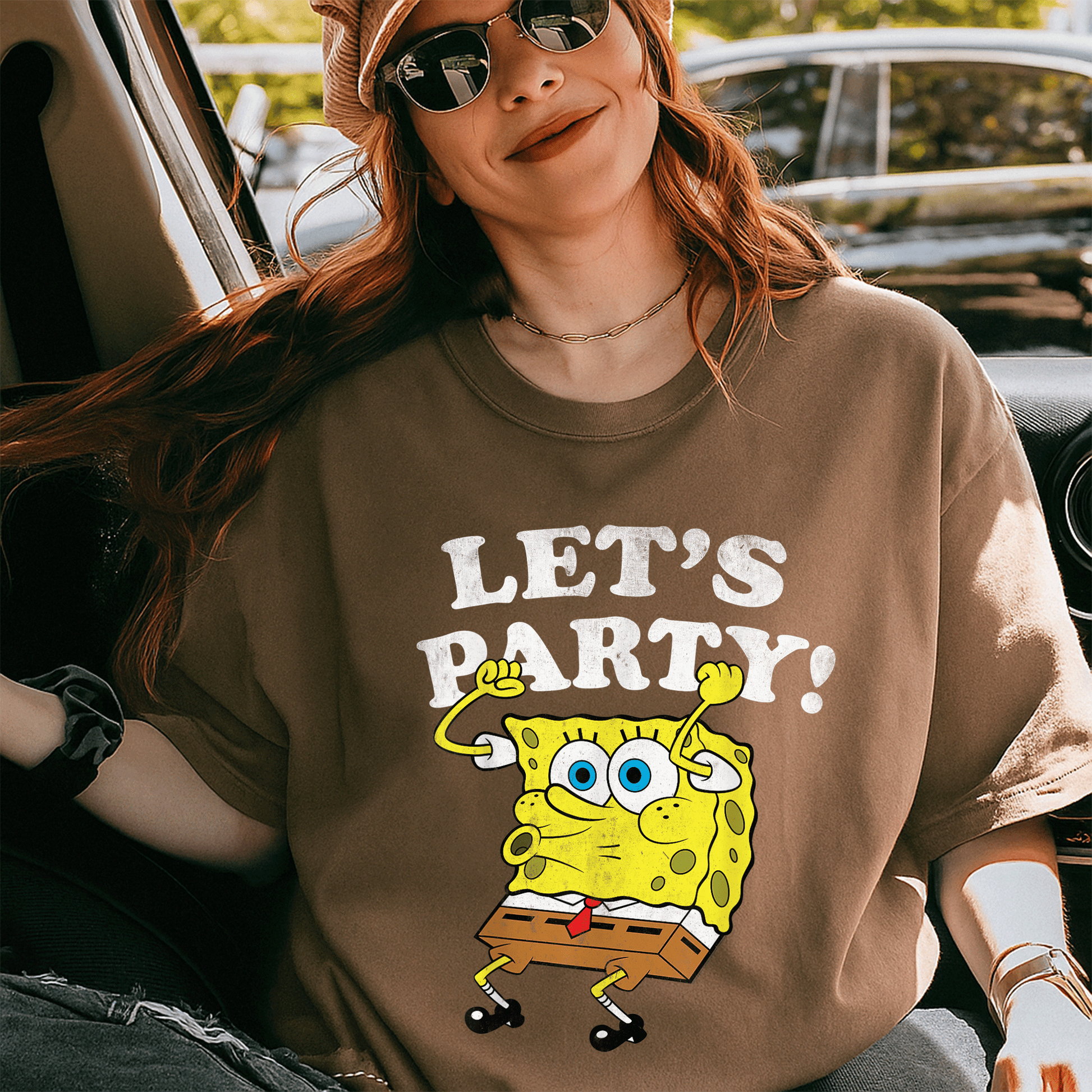 Spongebob Squarepants Lets Party T-Shirt Fun and Colorful Cartoon Design Perfect for Fans of All Ages and Celebrations - 5