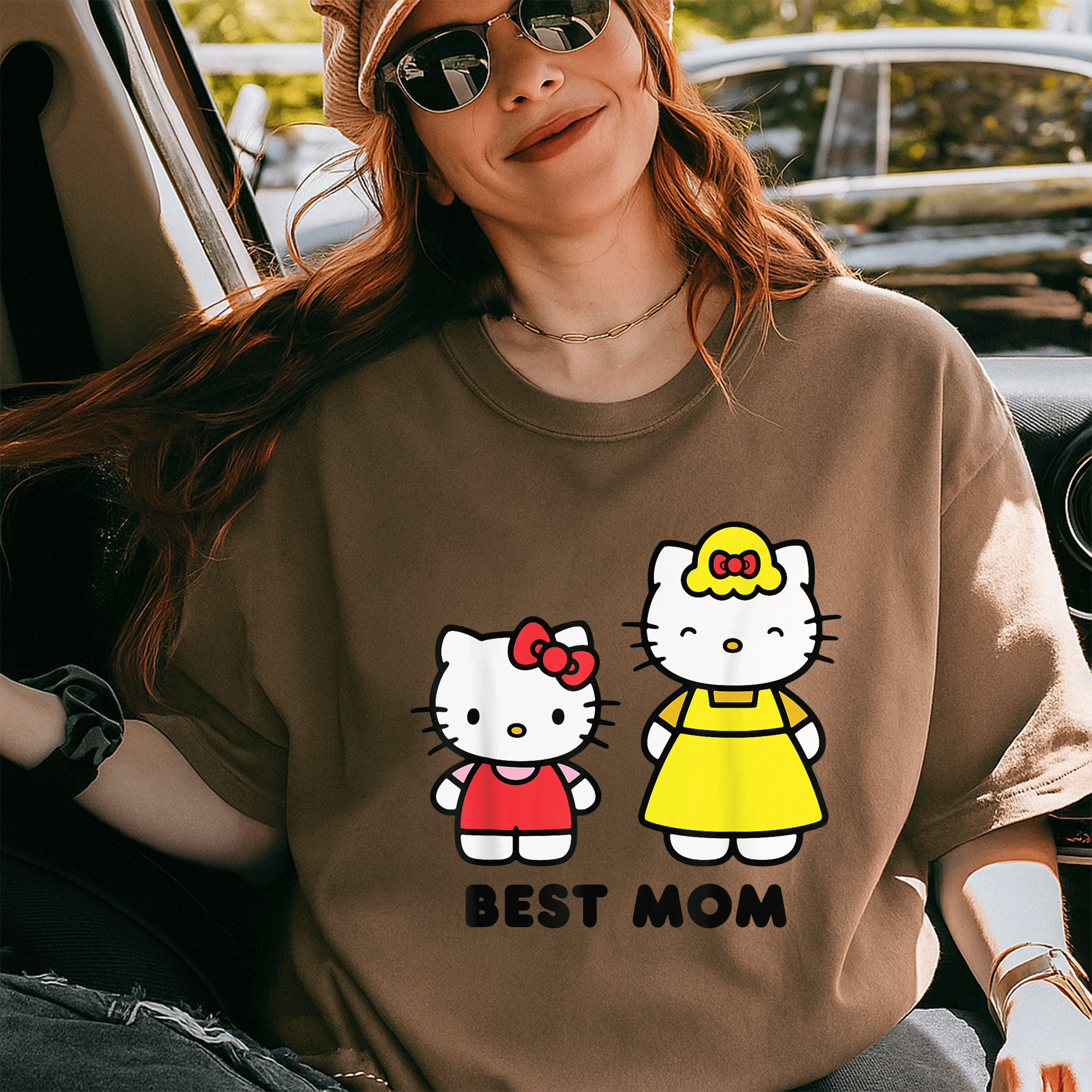 Hello Kitty Best Mom Mother's Day T-Shirt Cute Graphic Tee for Moms with Adorable Hello Kitty Design and Heartwarming Message - 5