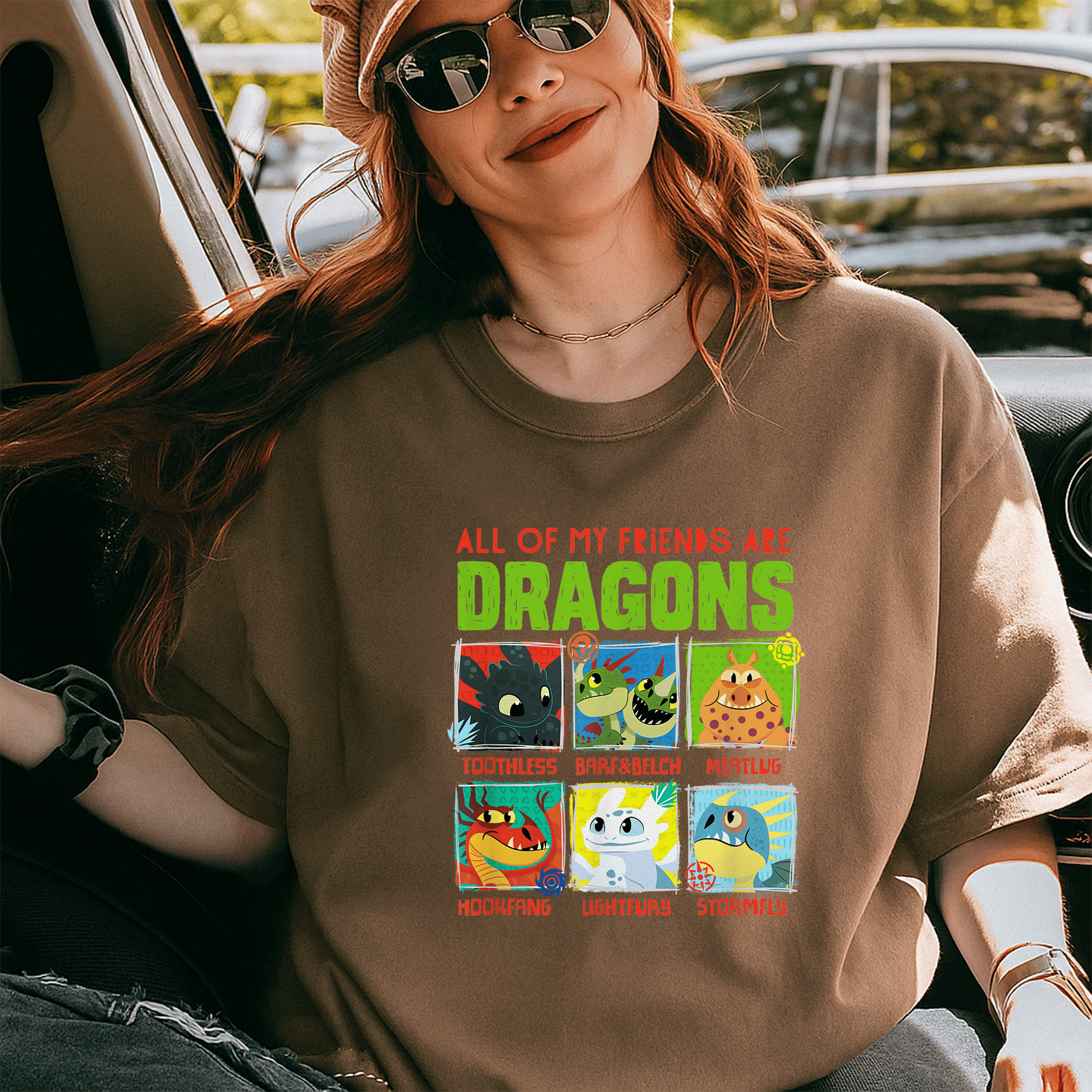 How to Train Your Dragon 3 Hidden World Dragon Friends T-Shirt for Kids and Adults - Fun and Colorful Dragon Design - 5