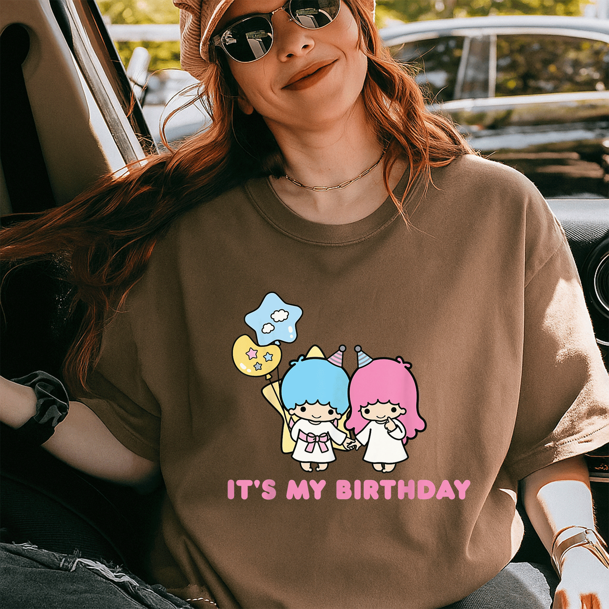 Little Twin Stars It's My Birthday T-Shirt Cute Kawaii Birthday Tee for Kids and Adults, Colorful and Fun Design - 5