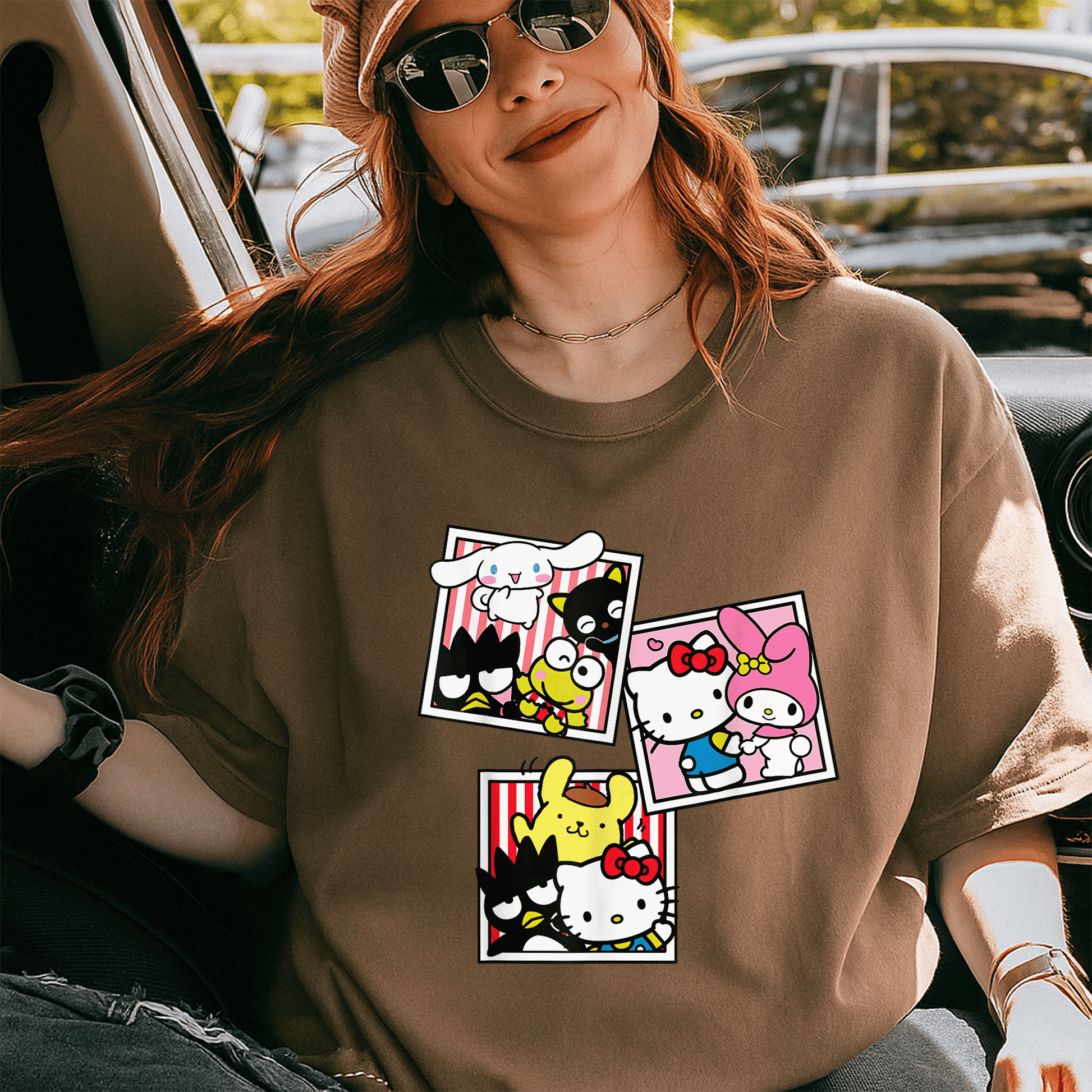 Hello Kitty and Friends Photo Booth Fun T-Shirt Perfect for Kids and Adults Cute Graphic Tee for Hello Kitty Fans - 5
