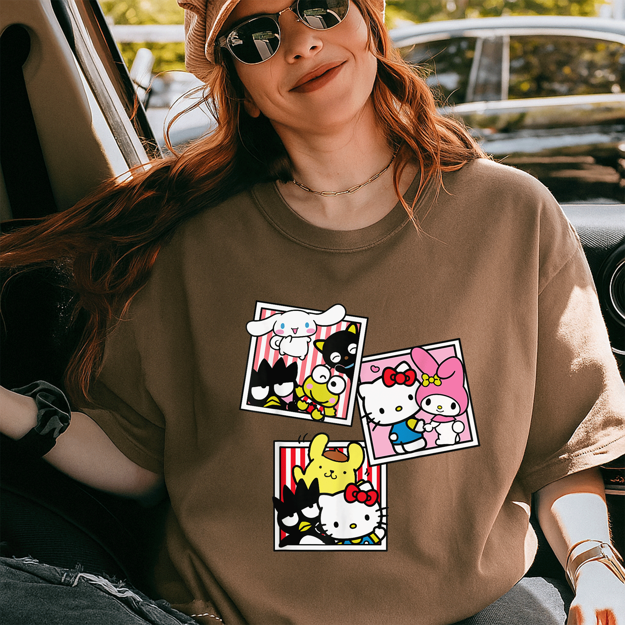 Hello Kitty and Friends Photo Booth Fun T-Shirt Perfect for Kids and Adults Cute Graphic Tee for Hello Kitty Fans - 5
