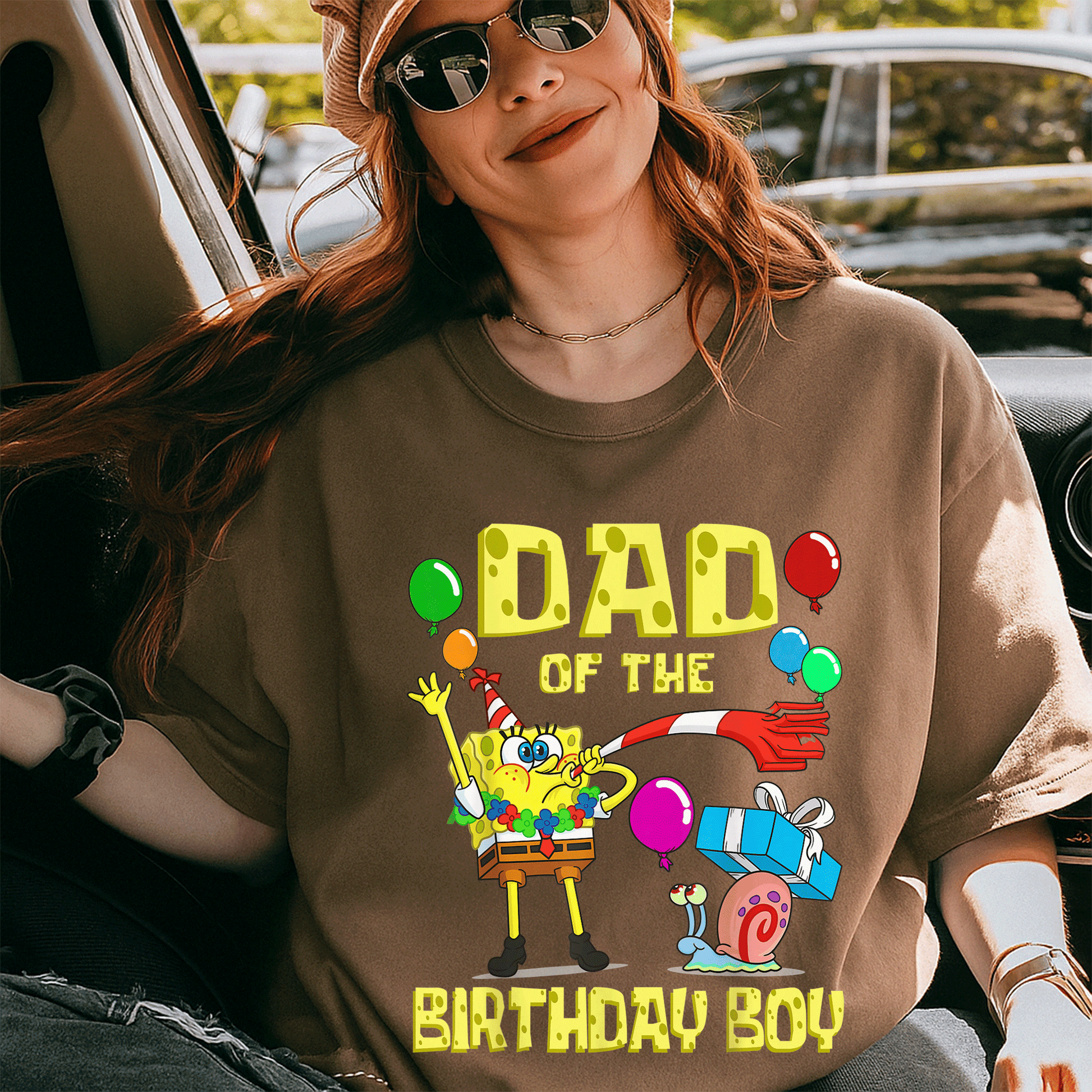 SpongeBob SquarePants Daddy of the Birthday Boy Theme Party T-Shirt for Fun Celebrations and Memorable Birthdays - 5