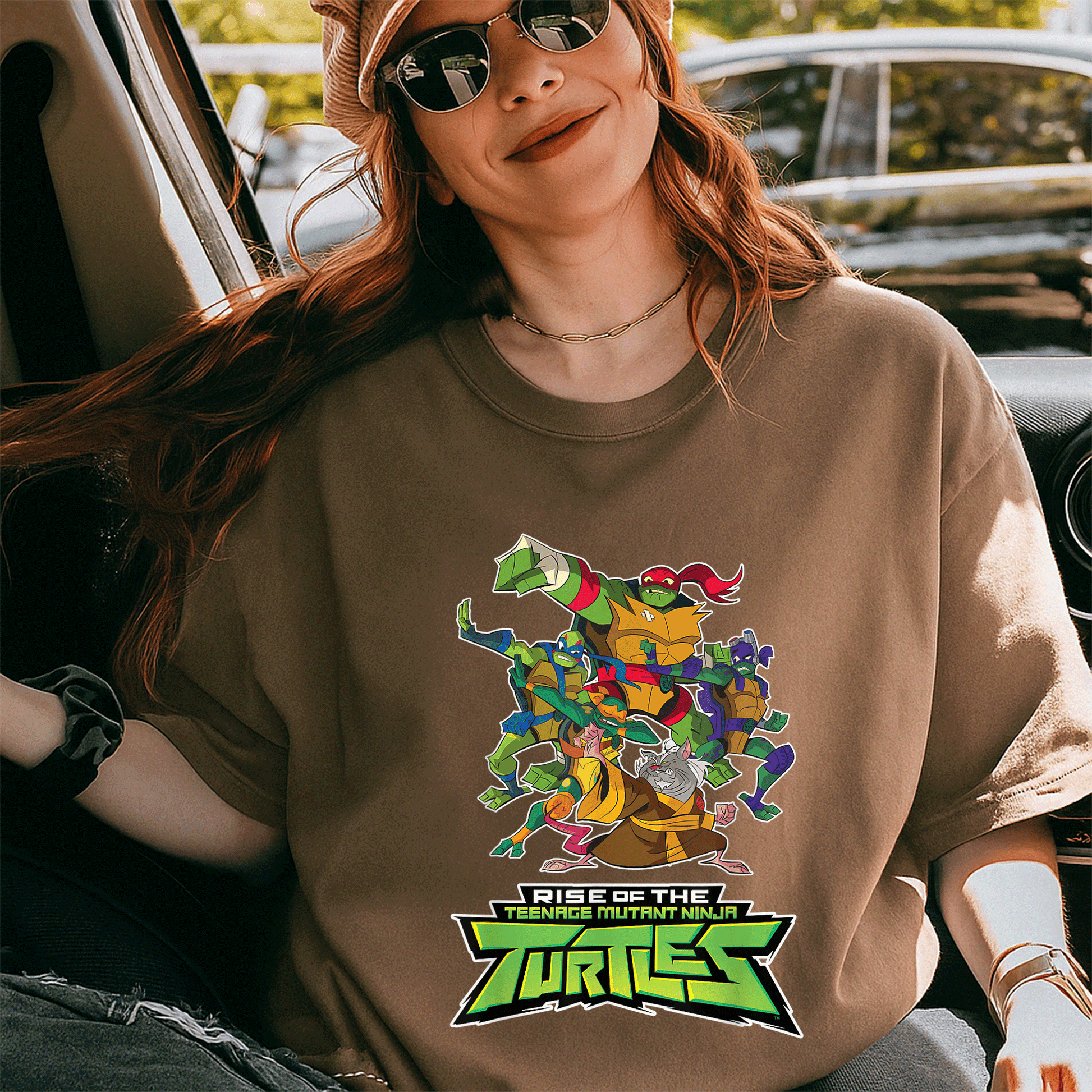 Mademark x Teenage Mutant Ninja Turtles Splinter & The Turtles Rise Graphic T-Shirt for Fans of Classic Animation Adventures - 5