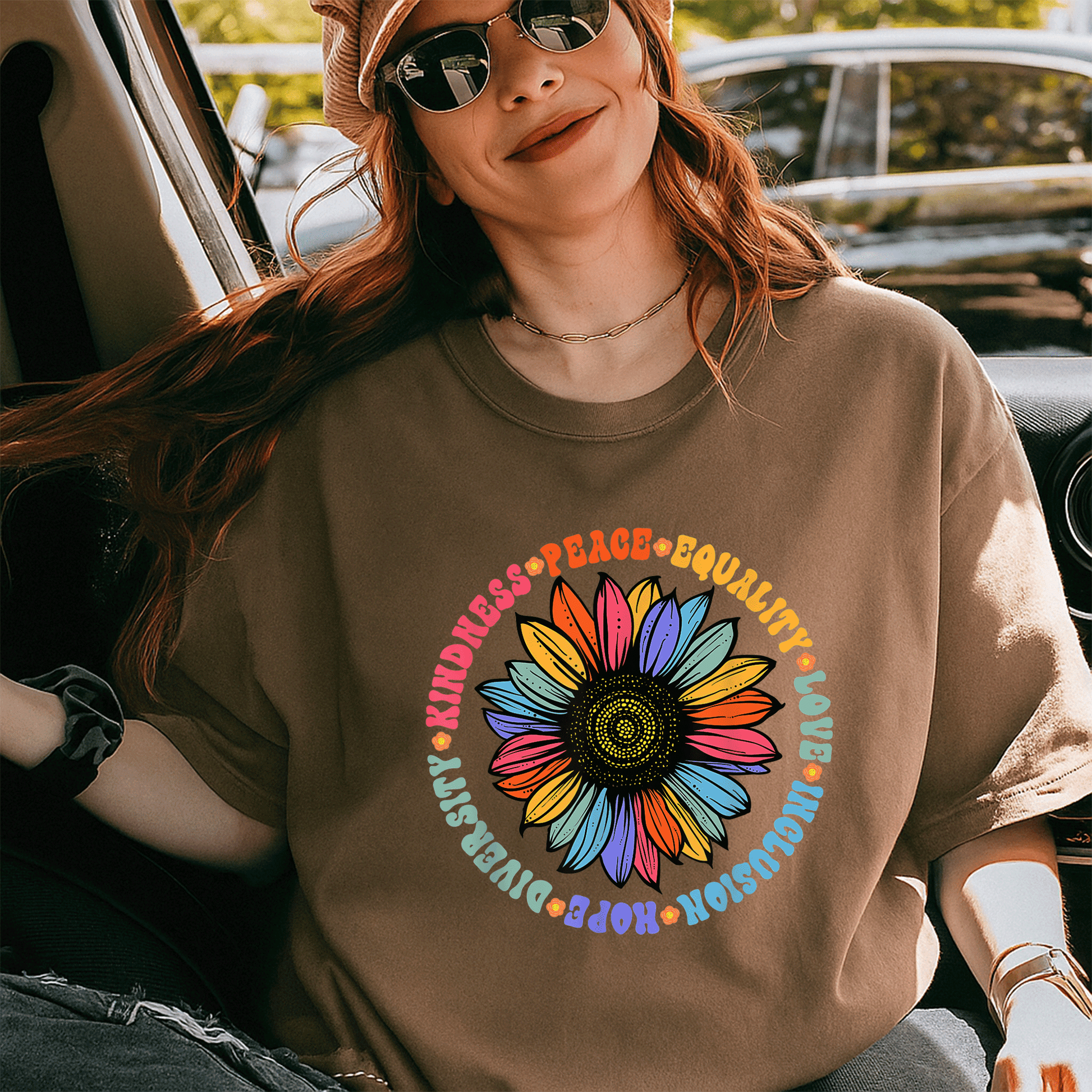 Kindness Love Equality Diverse Human Rights T-Shirt – Spread Peace, Hope, and Unity with Vibrant Graphic Design - 5