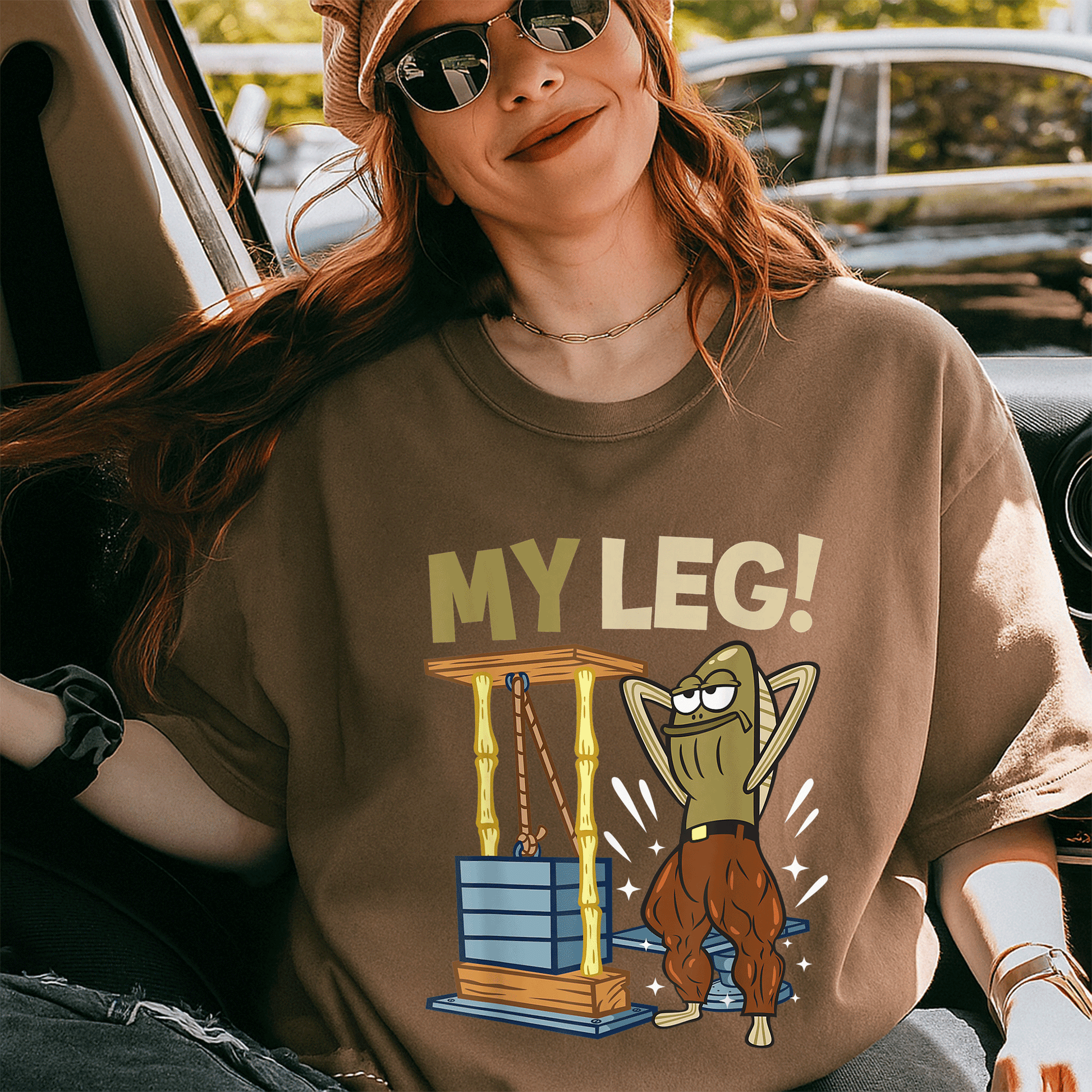 Mademark x SpongeBob SquarePants Funny Legs Day T-Shirt - Bodybuilding Inside Joke for Gym Lovers and Spongebob Fans - 5