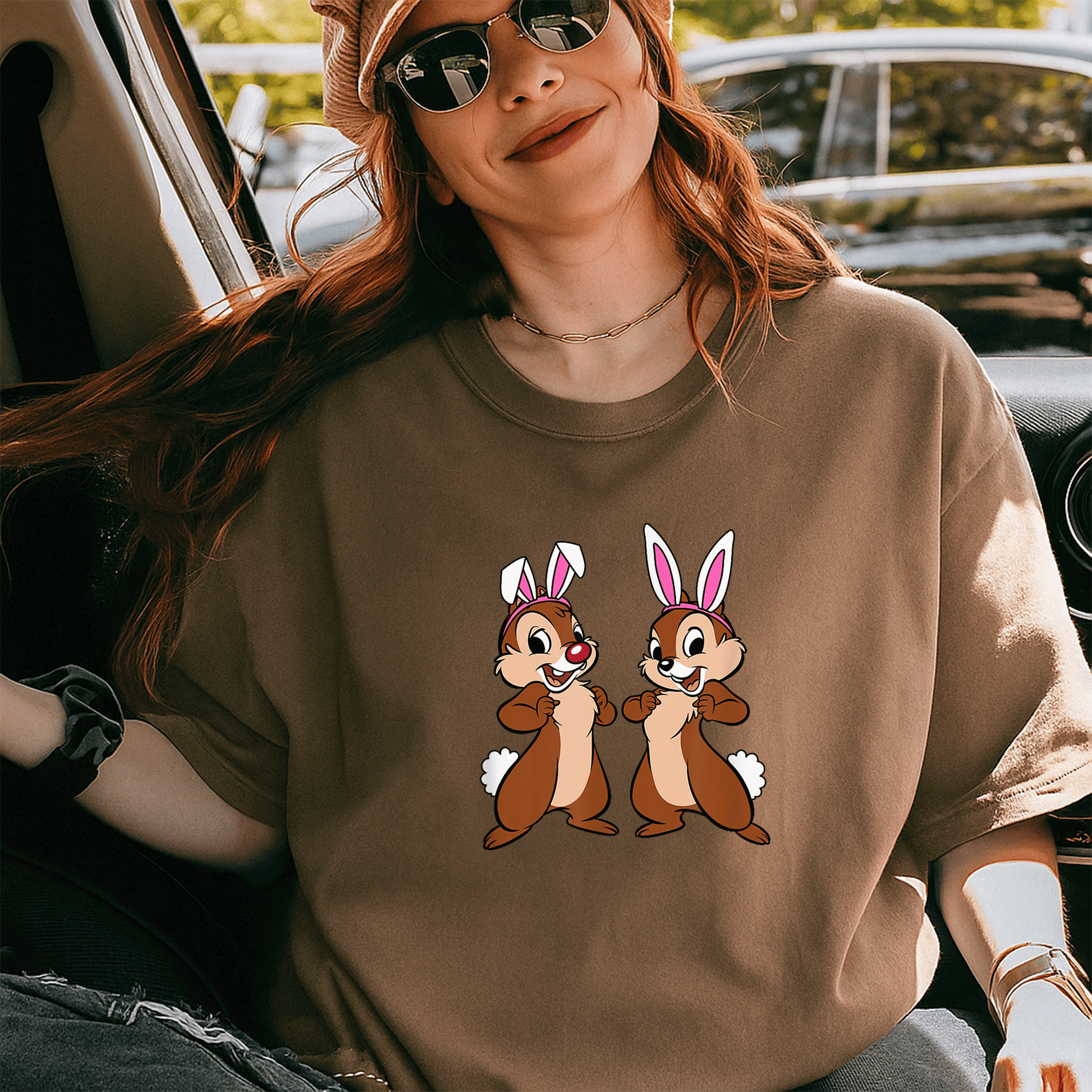 Cute Chip 'n' Dale Easter Bunny Ears T-Shirt from Amazon Essentials for Spring Celebrations and Family Fun - 5