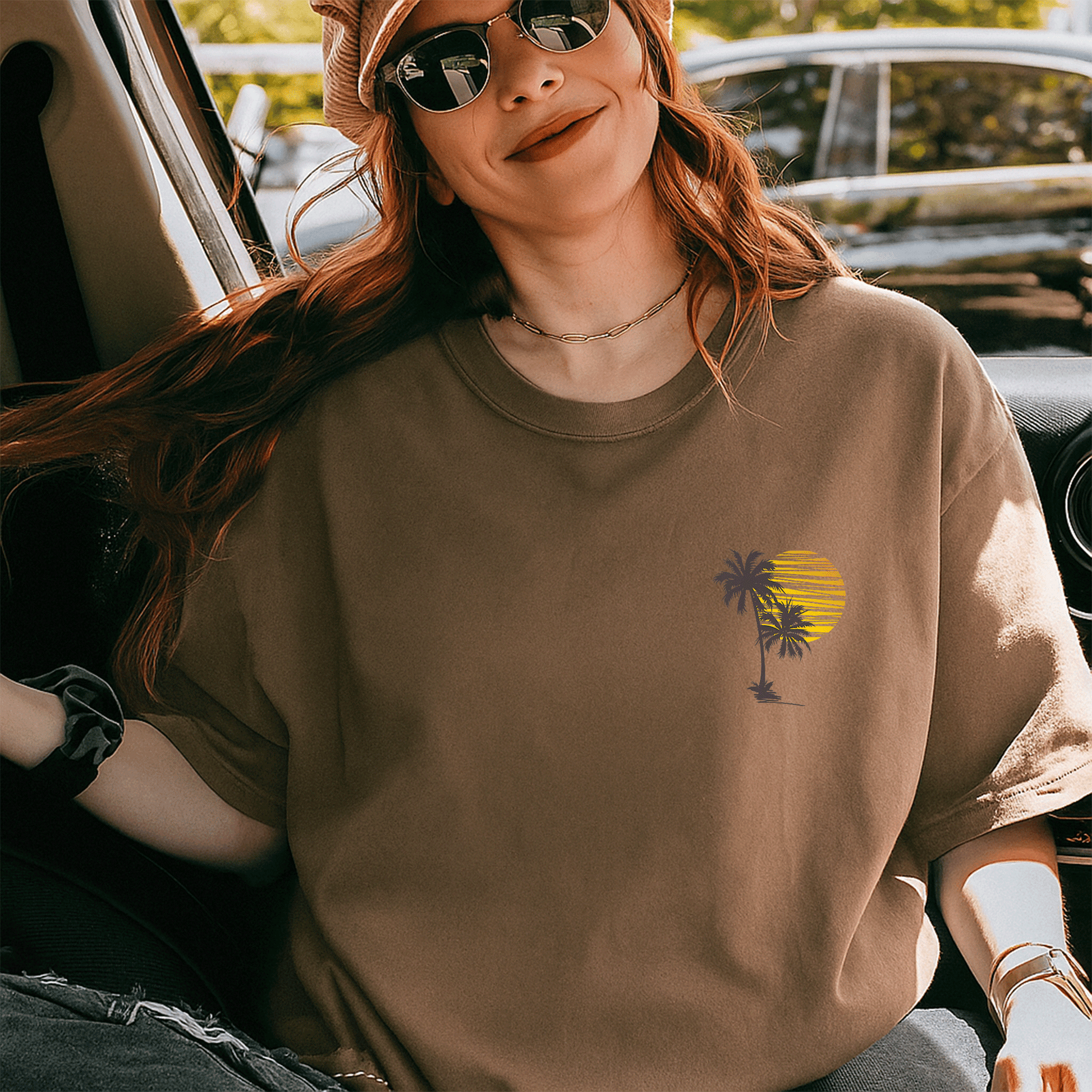 Cool Summer Vacation T-Shirt for Men and Women Featuring Sunset Beach and Palm Trees Perfect for Relaxing Days - 5