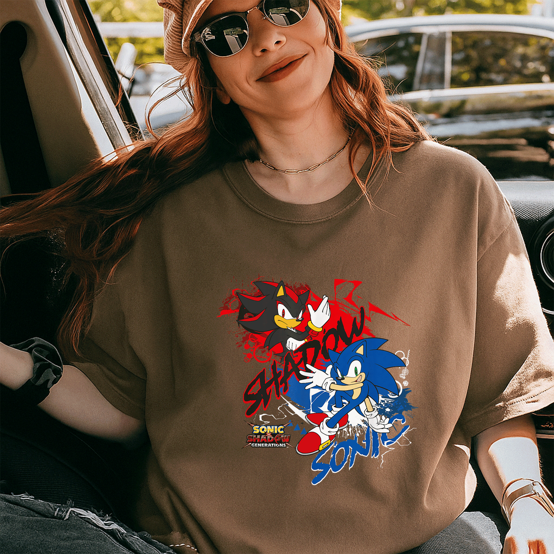 Sonic X Shadow Generations T-Shirt Featuring Iconic Duo Shadow and Sonic in Dynamic Design for Fans of All Ages - 5