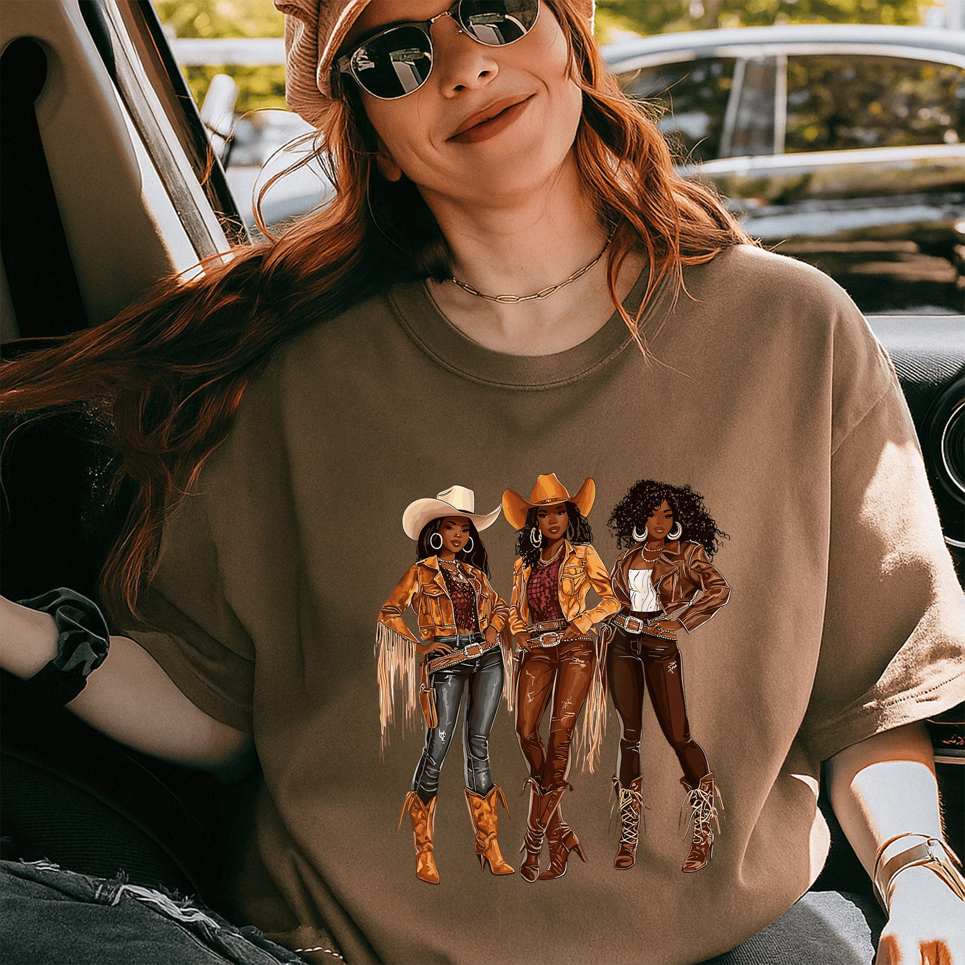 Stylish Black African American Cowgirl T-Shirt for Rodeo Fans in Western Country Texas - Perfect for All Occasions! - 5