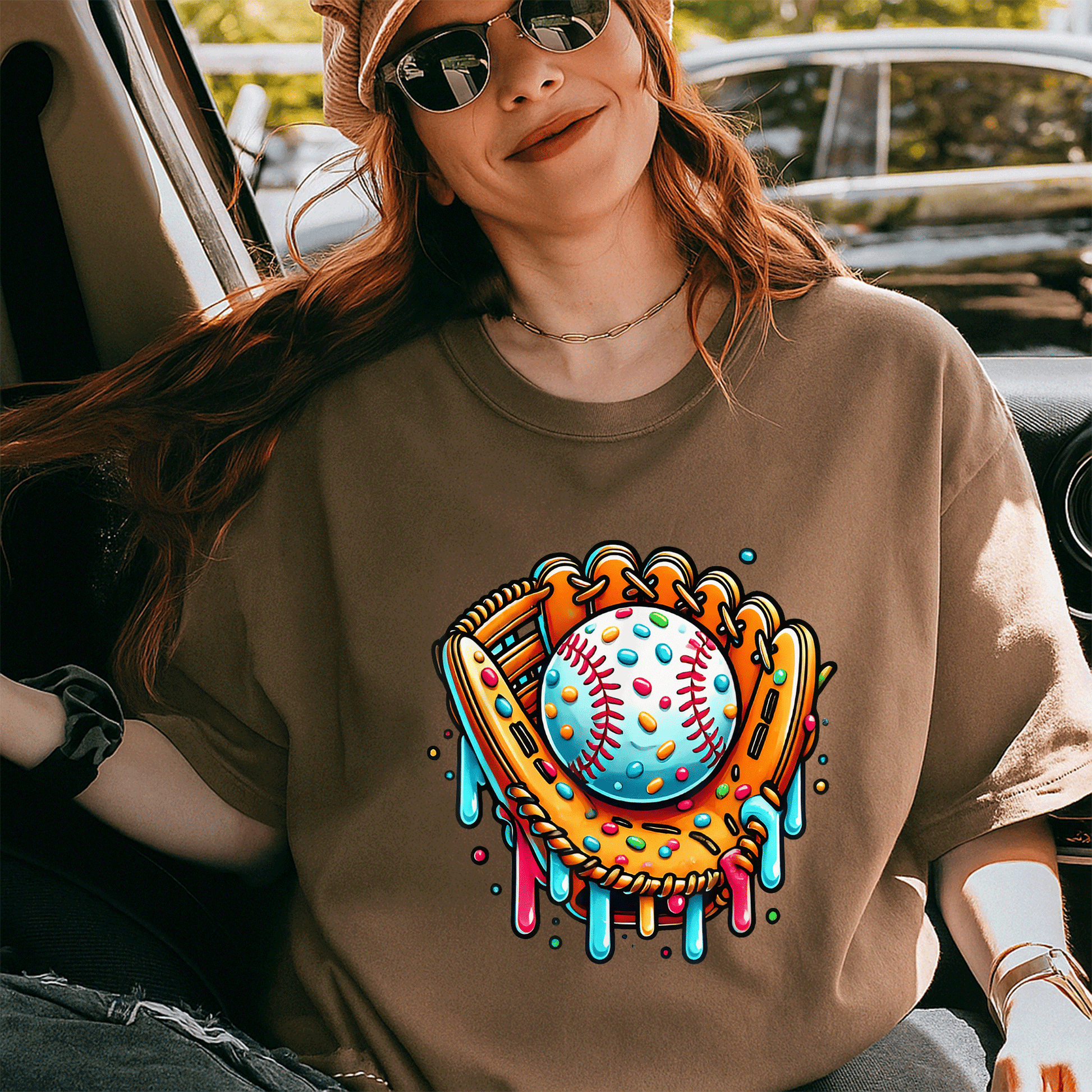 Cool Ice Cream Drip Baseball Graphic T-Shirt for Boys | Fun and Unique Design Perfect for Summer Play and Sports Activities - 5
