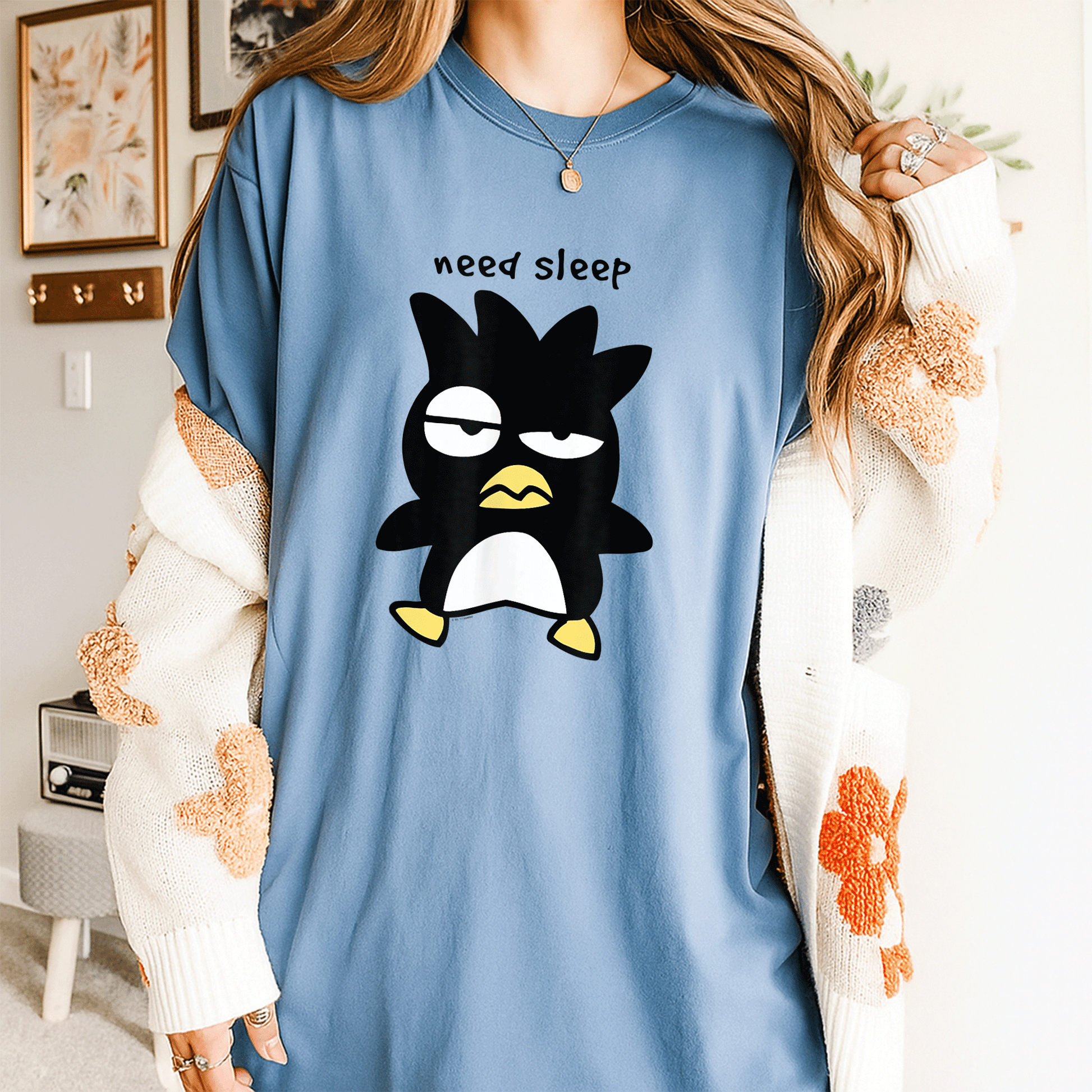 Cozy Badtz Maru Need Sleep Tee for Anime Lovers - Adorable Sleepy Design Perfect for Relaxed Days and Casual Outfits - 4