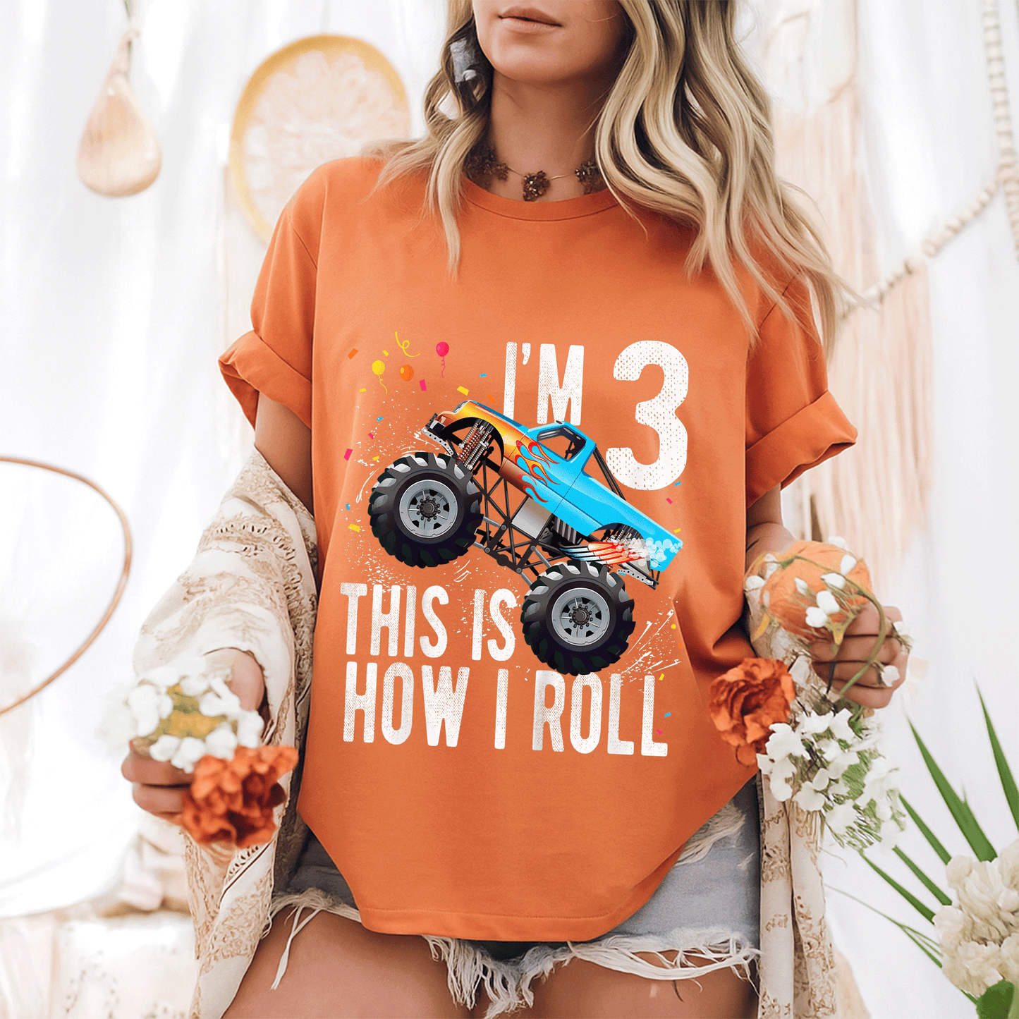 Cute Monster Truck Car T-Shirt for 3 Year Old Boys - Perfect 3rd Birthday Gift for Little Adventure Lovers! - 6