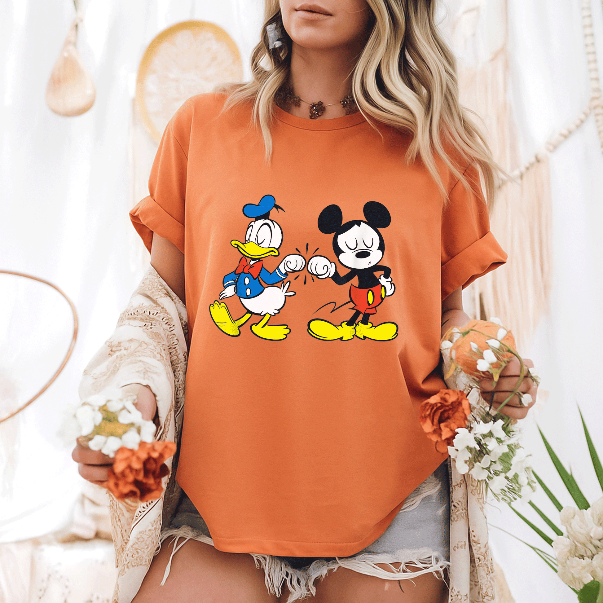 Disney Mickey Mouse and Donald Duck Best Friends T-Shirt for Kids and Adults - Fun and Colorful Graphic Tee Design - 6