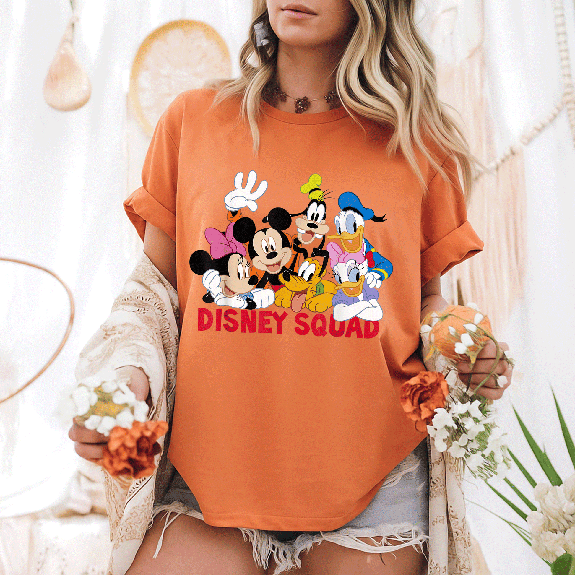 Disney Mickey and Friends Squad T-Shirt Fun Graphic Tee Featuring Classic Characters Perfect for Kids and Disney Fans - 6