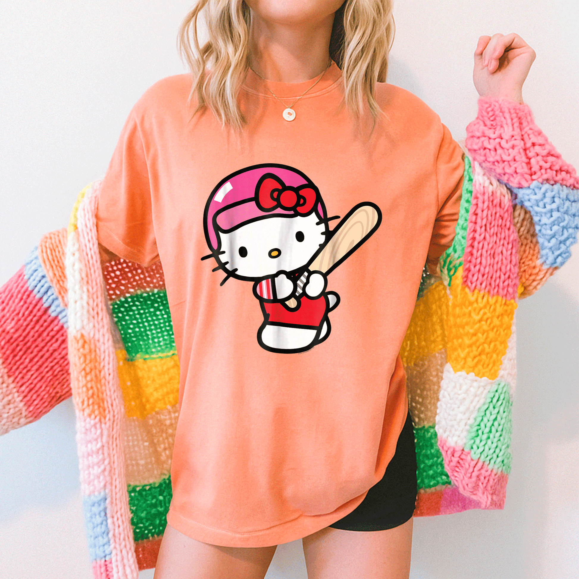 Cute Hello Kitty Baseball Player Tee Shirt for Kids – Adorable Graphic T-Shirt Perfect for Little Sports Fans and Playdates - 5