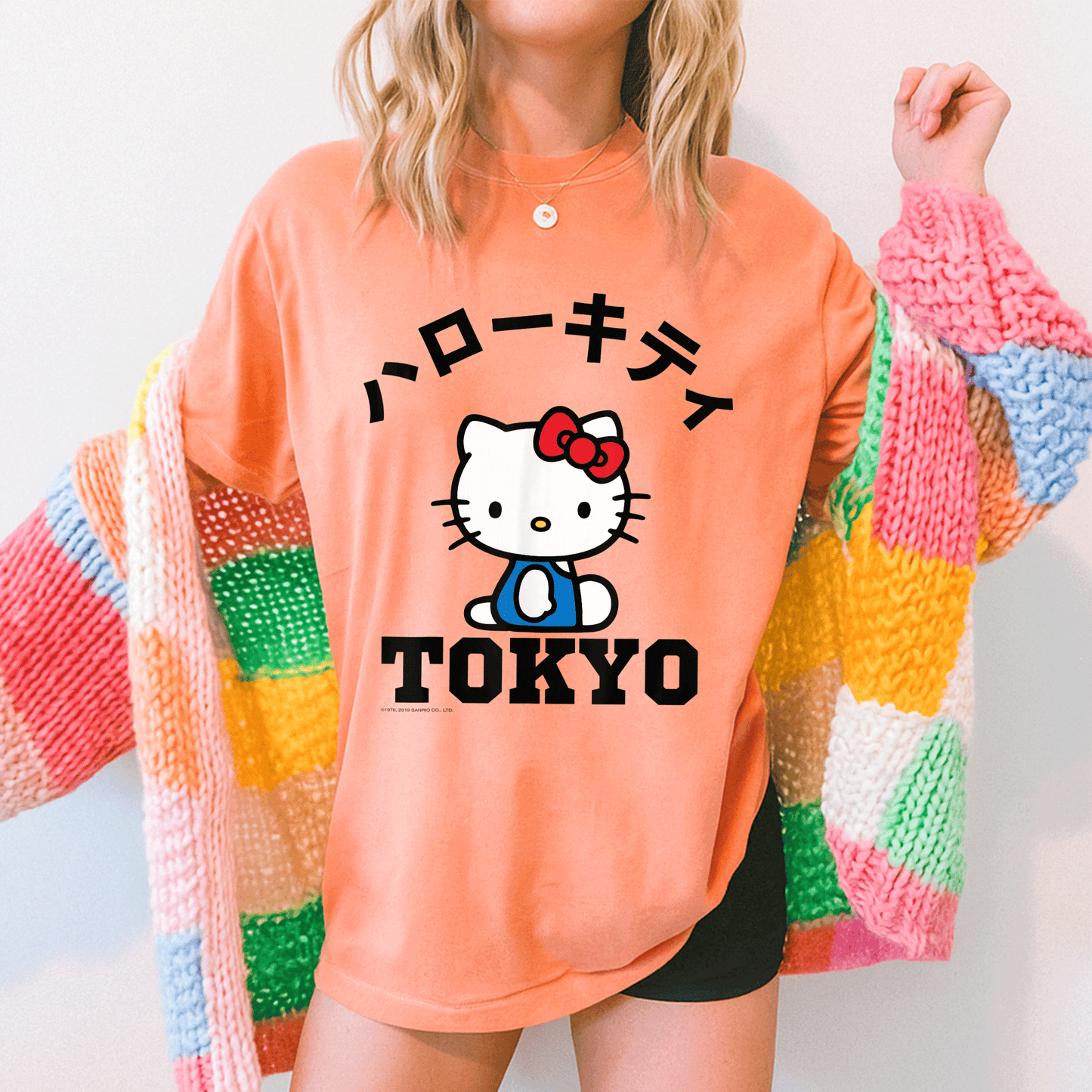 Cute Hello Kitty Tokyo Tee Shirt for Fans – Adorable Design Featuring Hello Kitty in Stylish Tokyo Fashion for Everyday Wear - 5