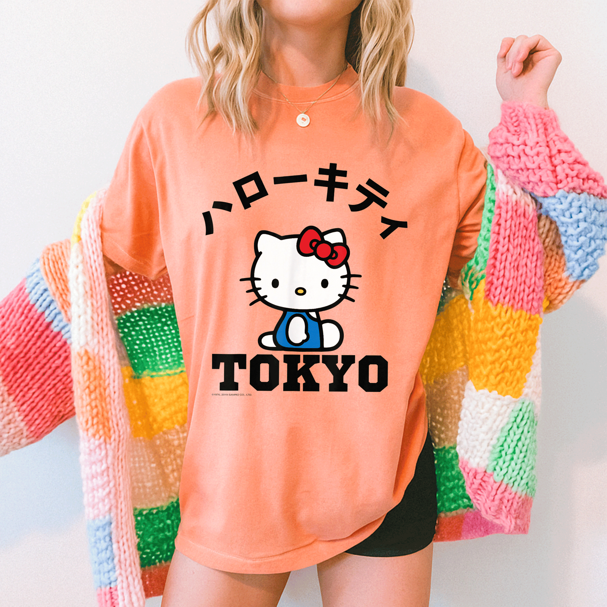 Cute Hello Kitty Tokyo Tee Shirt for Fans – Adorable Design Featuring Hello Kitty in Stylish Tokyo Fashion for Everyday Wear - 5