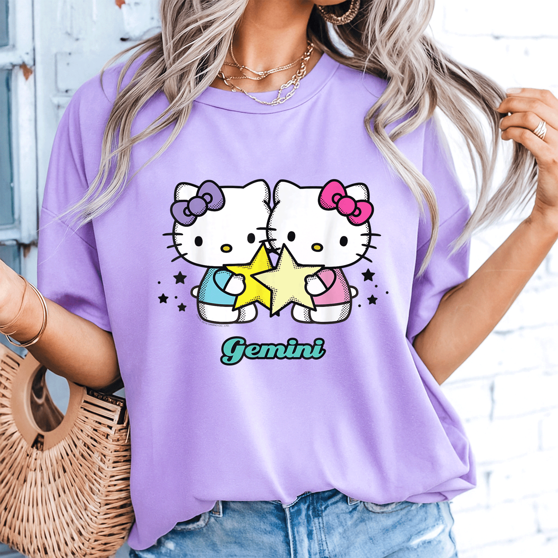 Cute Hello Kitty Gemini Zodiac Tee Shirt | Adorable Graphic Design for Astrology Lovers | Perfect Gift for Gemini Fans - 8