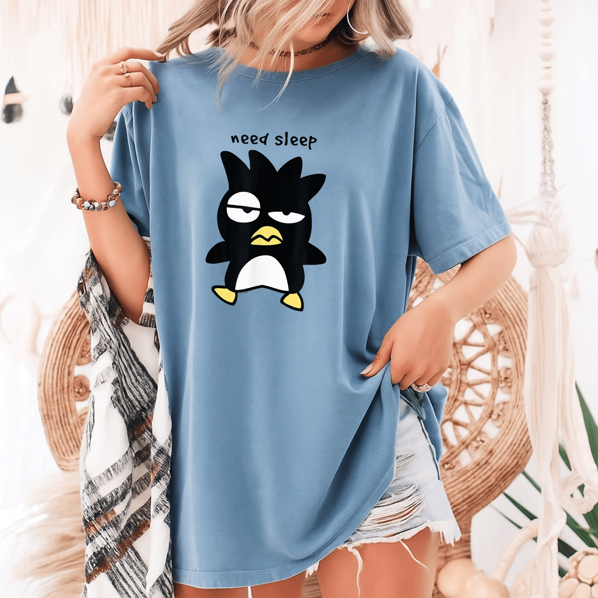 Cozy Badtz Maru Need Sleep Tee for Anime Lovers - Adorable Sleepy Design Perfect for Relaxed Days and Casual Outfits - 9