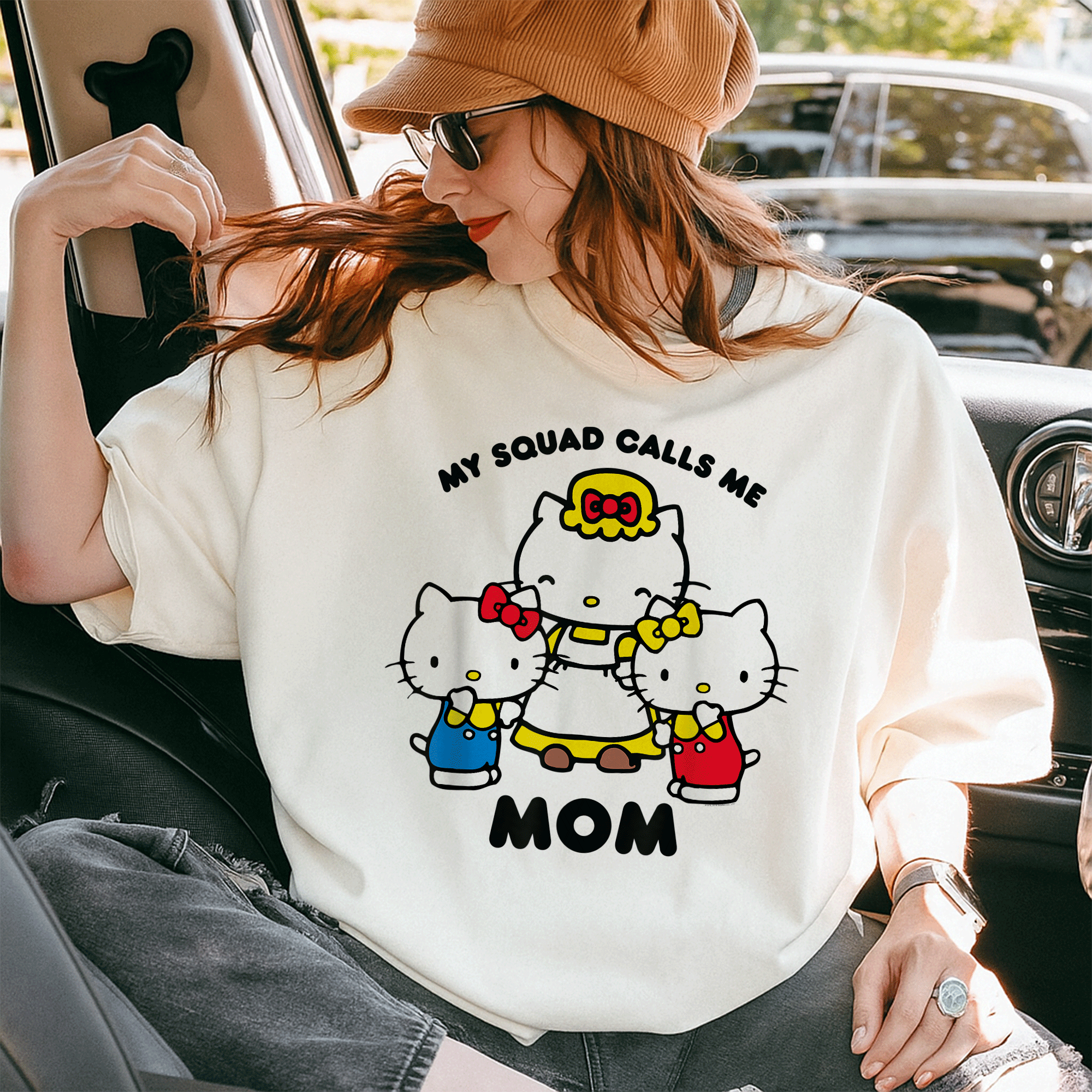 Hello Kitty Mom Squad T-Shirt Cute and Stylish Graphic Tee for Moms Who Love Hello Kitty Embrace Your Fun Side Today - 10