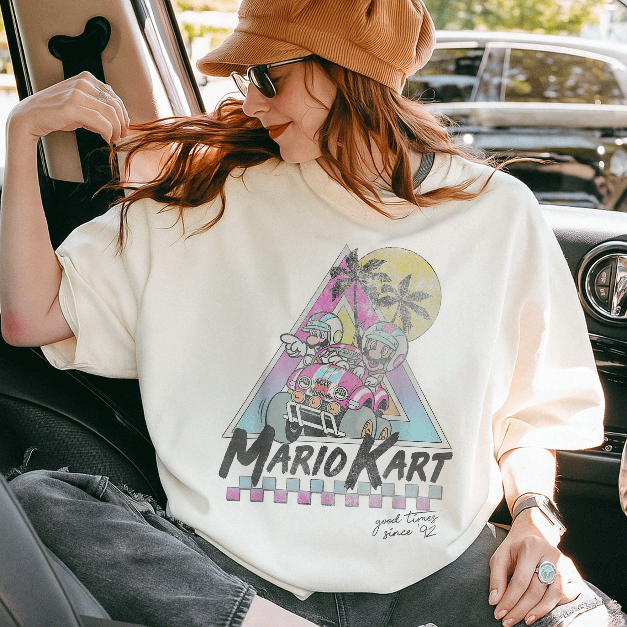 Vintage Mario Kart T-Shirt Featuring Mario and Luigi Since 92, Perfect for Gamers and Retro Style Enthusiasts - 10