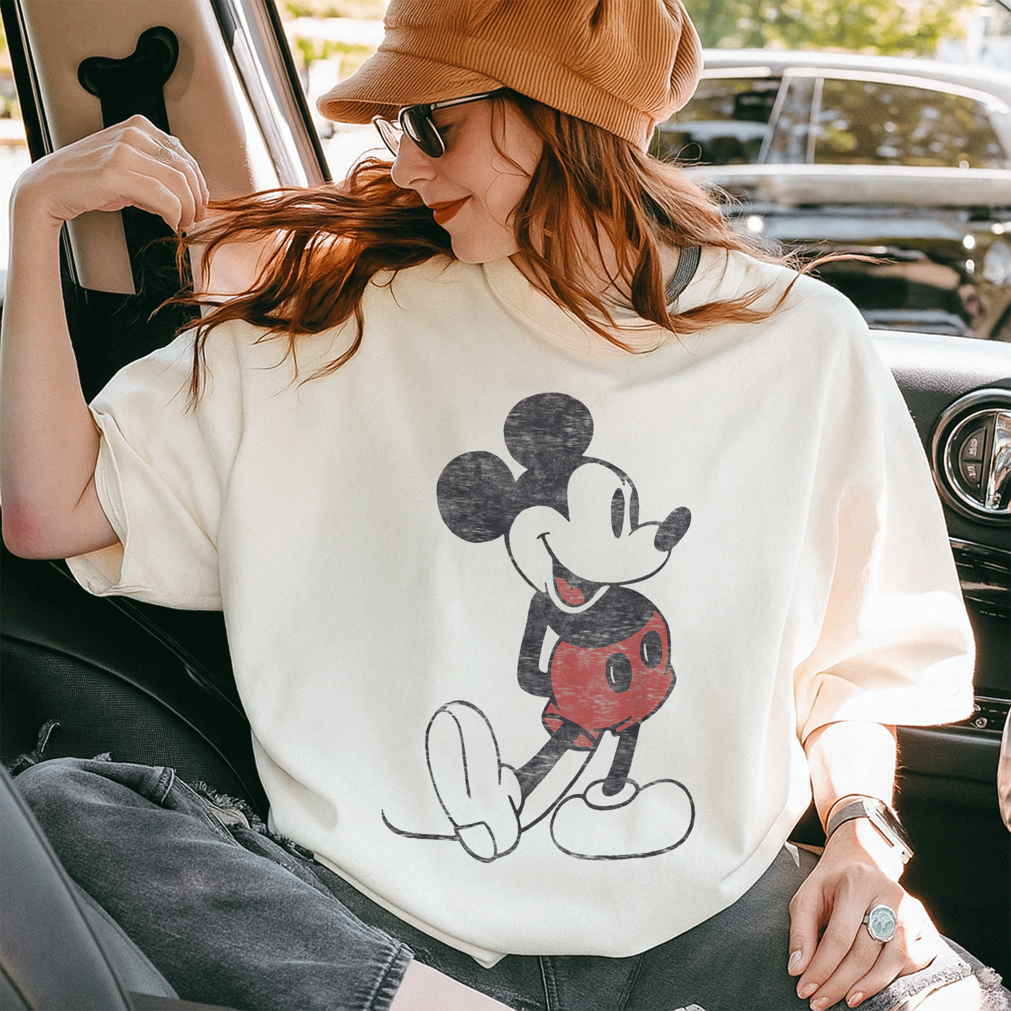 Vintage Disney Mickey Mouse Portrait T-Shirt for Fans of Mickey & Friends | Classic Disney Style Graphic Tee for Comfort and Fun - 10
