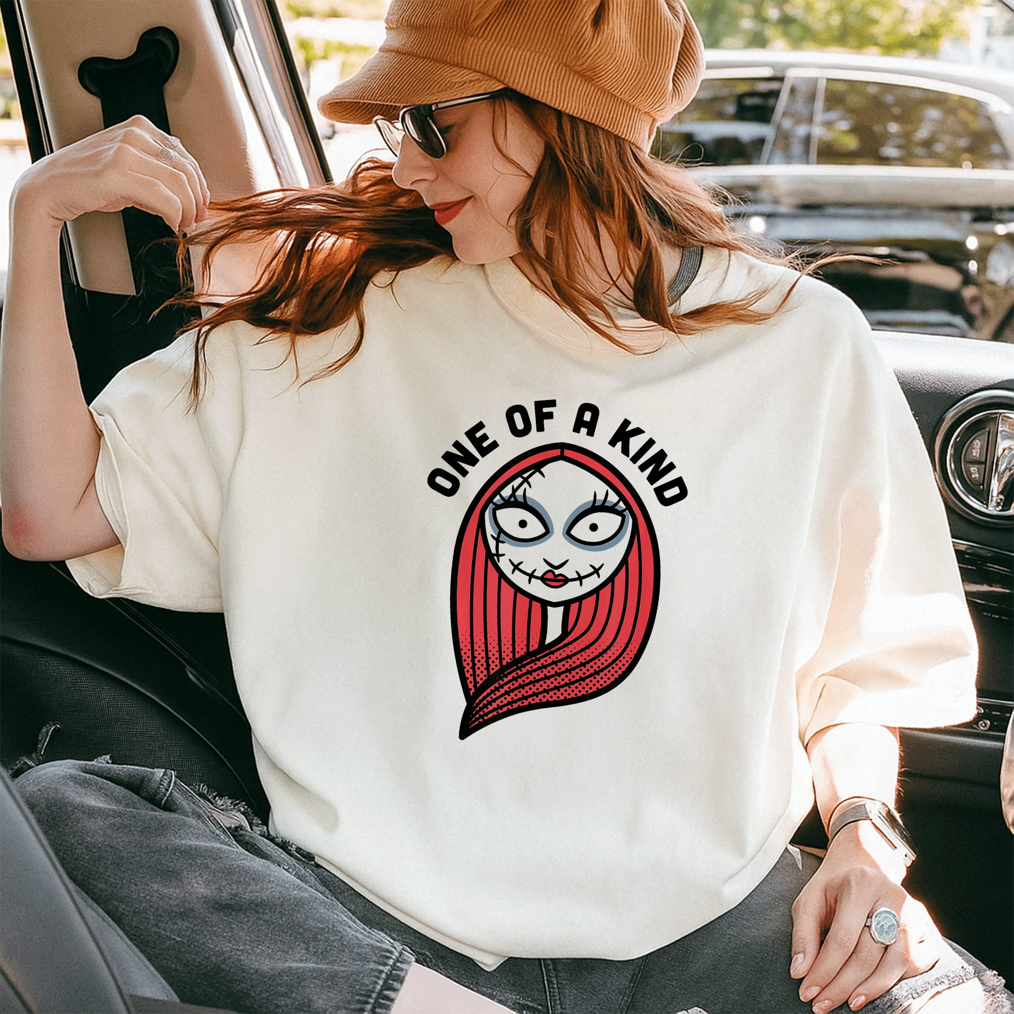 Unique Nightmare Before Christmas Sally Portrait T-Shirt for Fans – One of a Kind Design Perfect for Halloween and Everyday Wear - 10