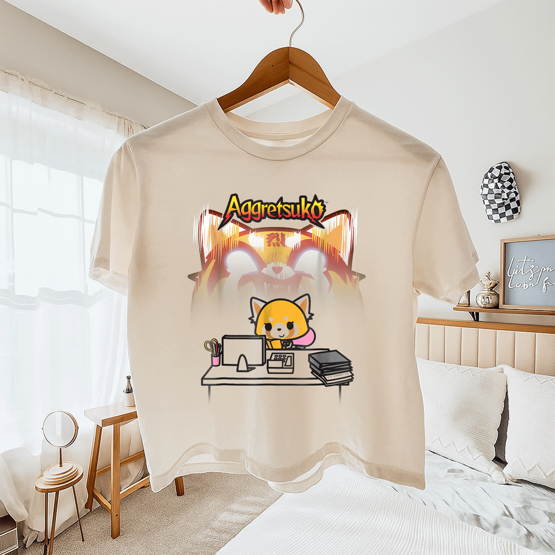 Aggretsuko Secret Rage Tee Shirt - Adorable Anime Design Featuring Raging Red Panda for Fun and Stylish Casual Wear - 11