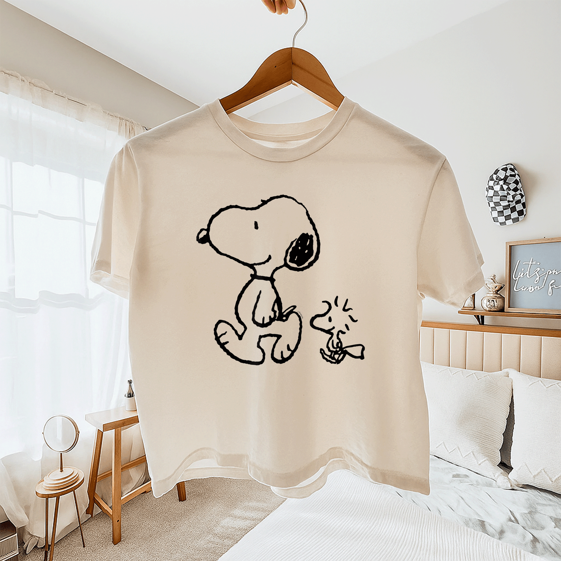 Snoopy and Woodstock Walk T-Shirt - Fun Peanuts Graphic Tee for Fans of Classic Cartoon Characters and Supporters of Friendship - 11
