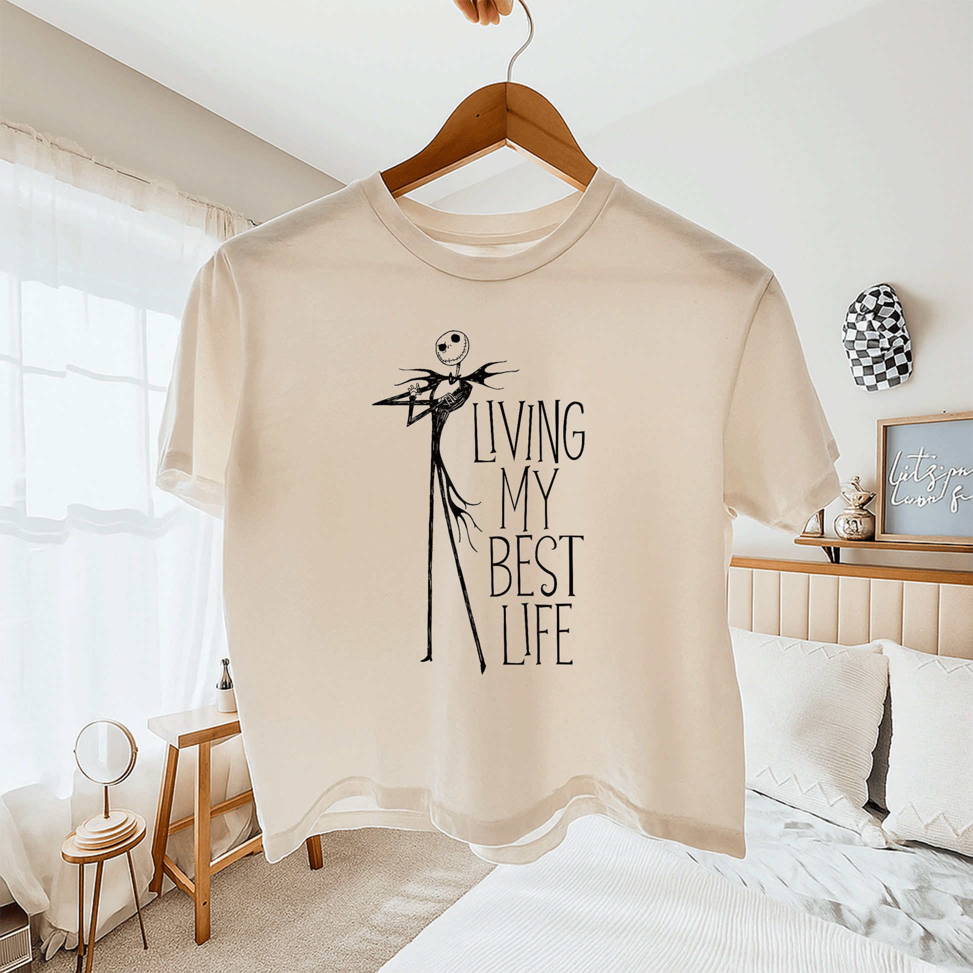 Jack Skellington Living My Best Life T-Shirt - Fun and Unique Design from The Nightmare Before Christmas for Fans of All Ages - 11