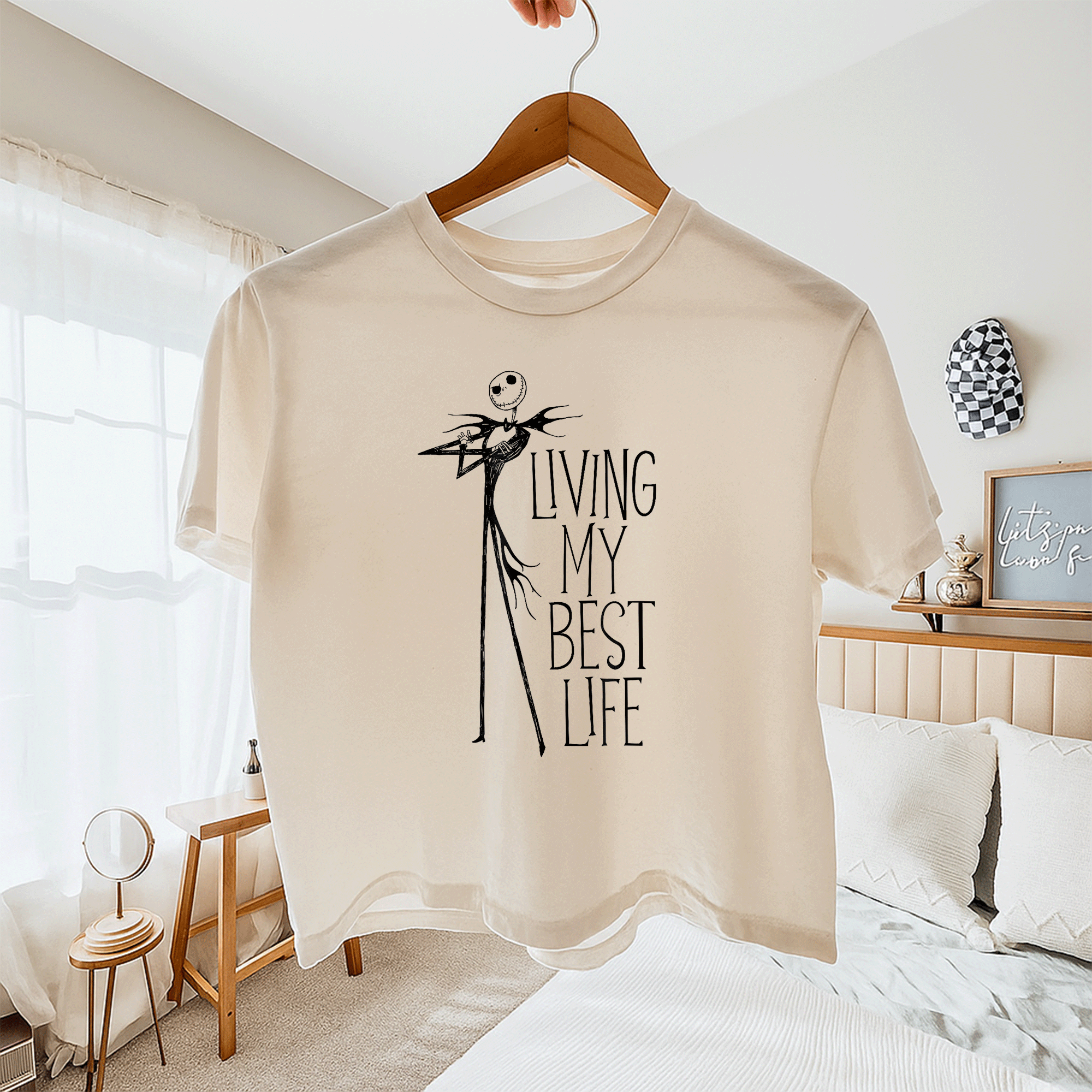 Jack Skellington Living My Best Life T-Shirt - Fun and Unique Design from The Nightmare Before Christmas for Fans of All Ages - 11