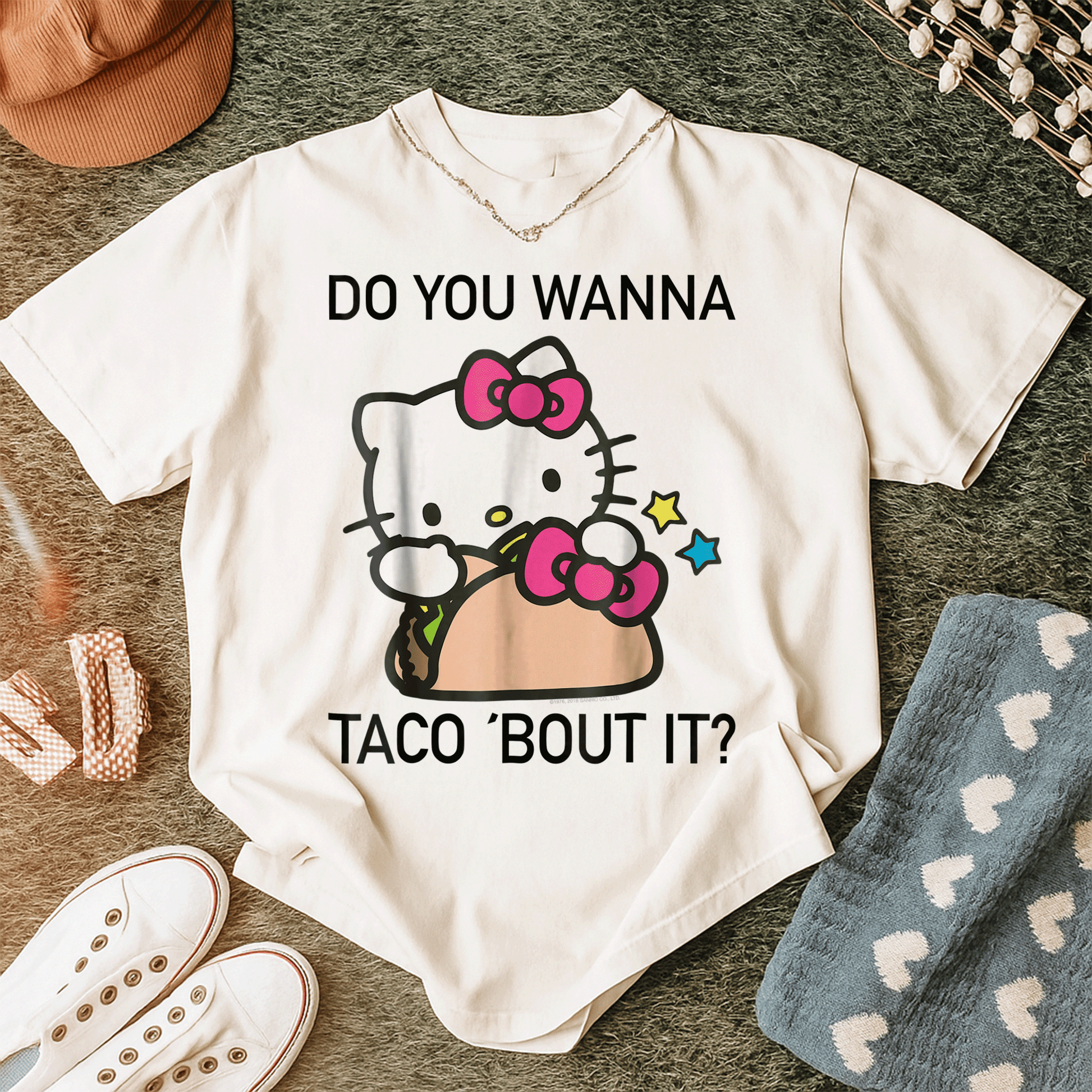 Hello Kitty Taco Bout It Tee Shirt Cute and Fun Graphic Tee for Cat Lovers and Foodies Perfect Gift for Kids and Adults - 12