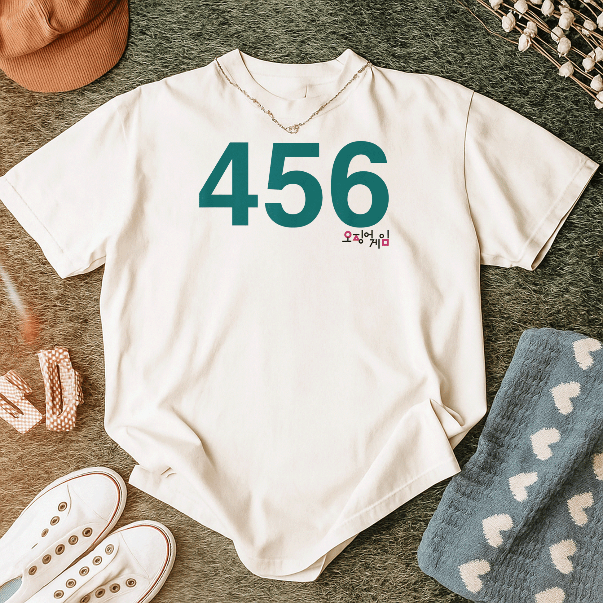 Squid Game Player 456 Costume T-Shirt - Perfect for Fans of the Series, Fun, Stylish and Comfortable Design - 12