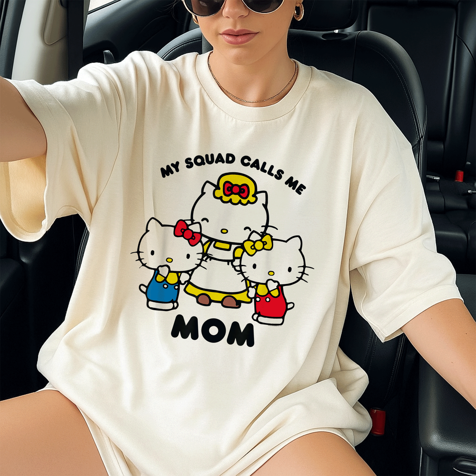Hello Kitty Mom Squad T-Shirt Cute and Stylish Graphic Tee for Moms Who Love Hello Kitty Embrace Your Fun Side Today - 13