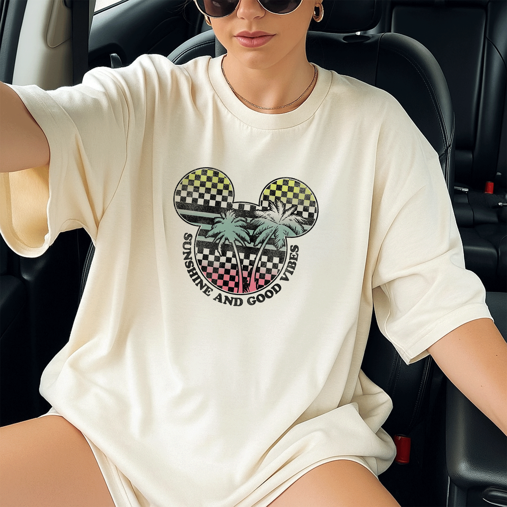 Disney Mickey And Friends Sunshine and Good Vibes Big Logo T-Shirt for Kids and Adults – Fun, Colorful, and Stylish Tee - 13