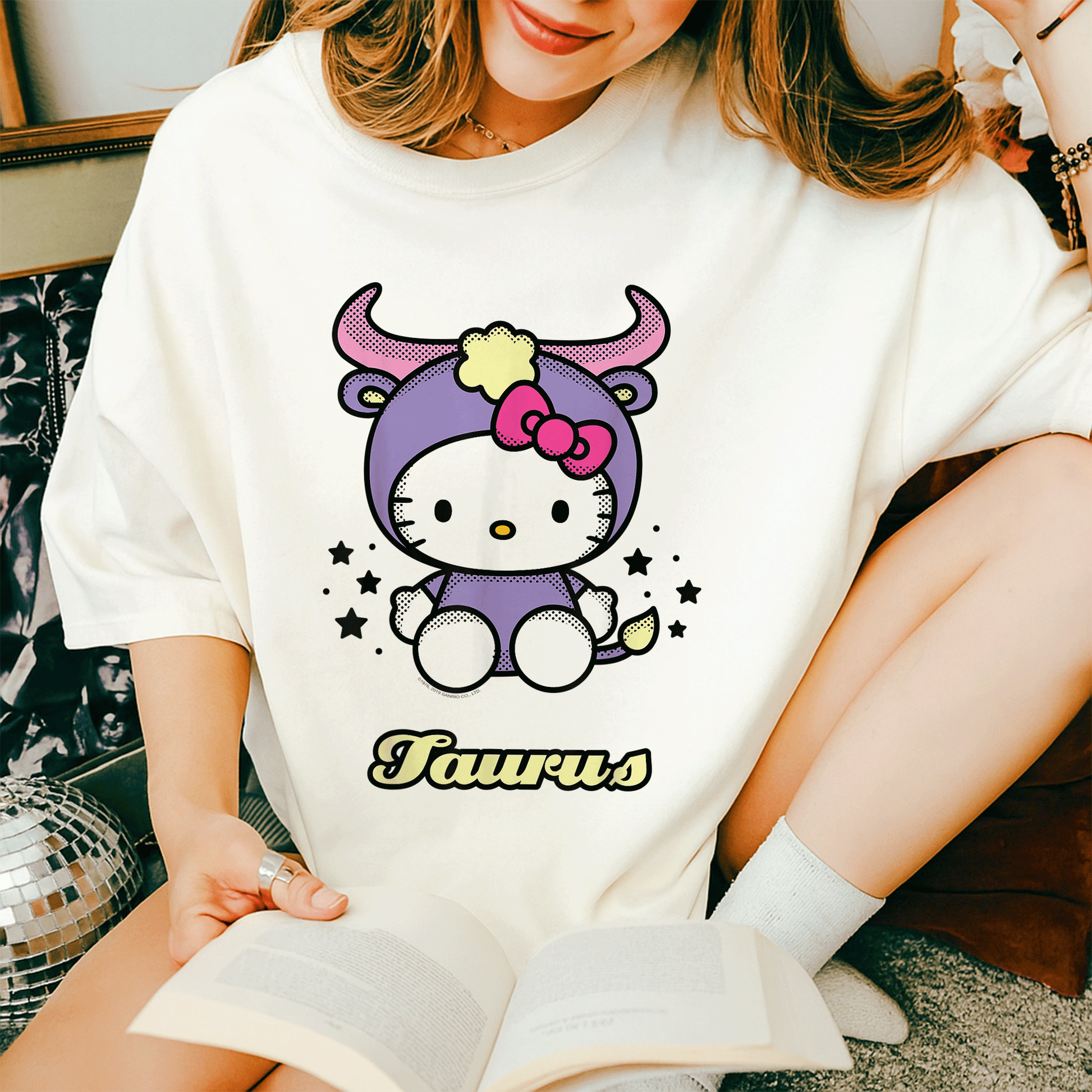 Cute Hello Kitty Taurus Tee Shirt Celebrate Your Zodiac Sign with Adorable Hello Kitty Graphics Perfect for Taurus Fans - 14