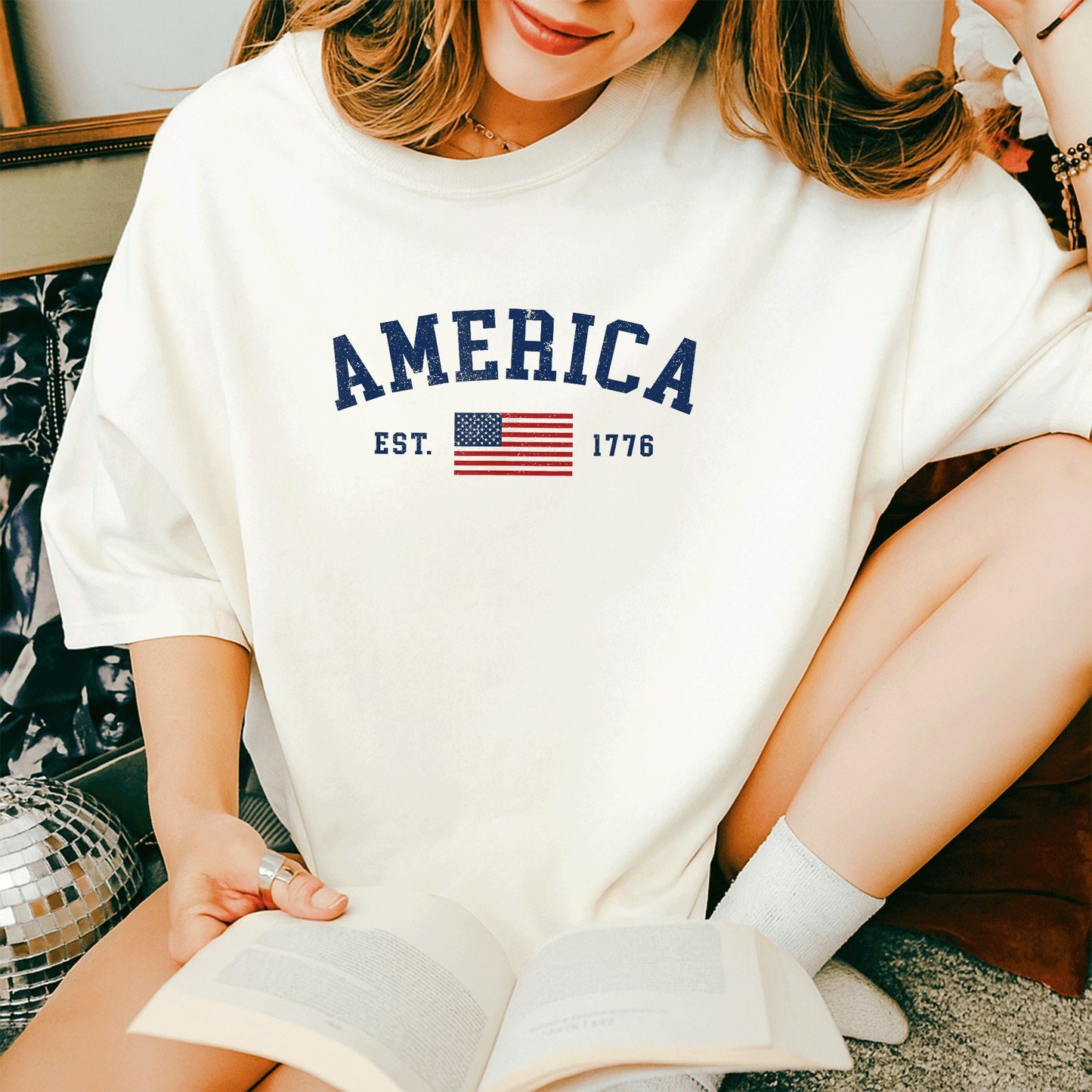 Patriotic American Flag T-Shirt for 4th of July Celebrations, USA Independence Day Tees for Men and Women - 14