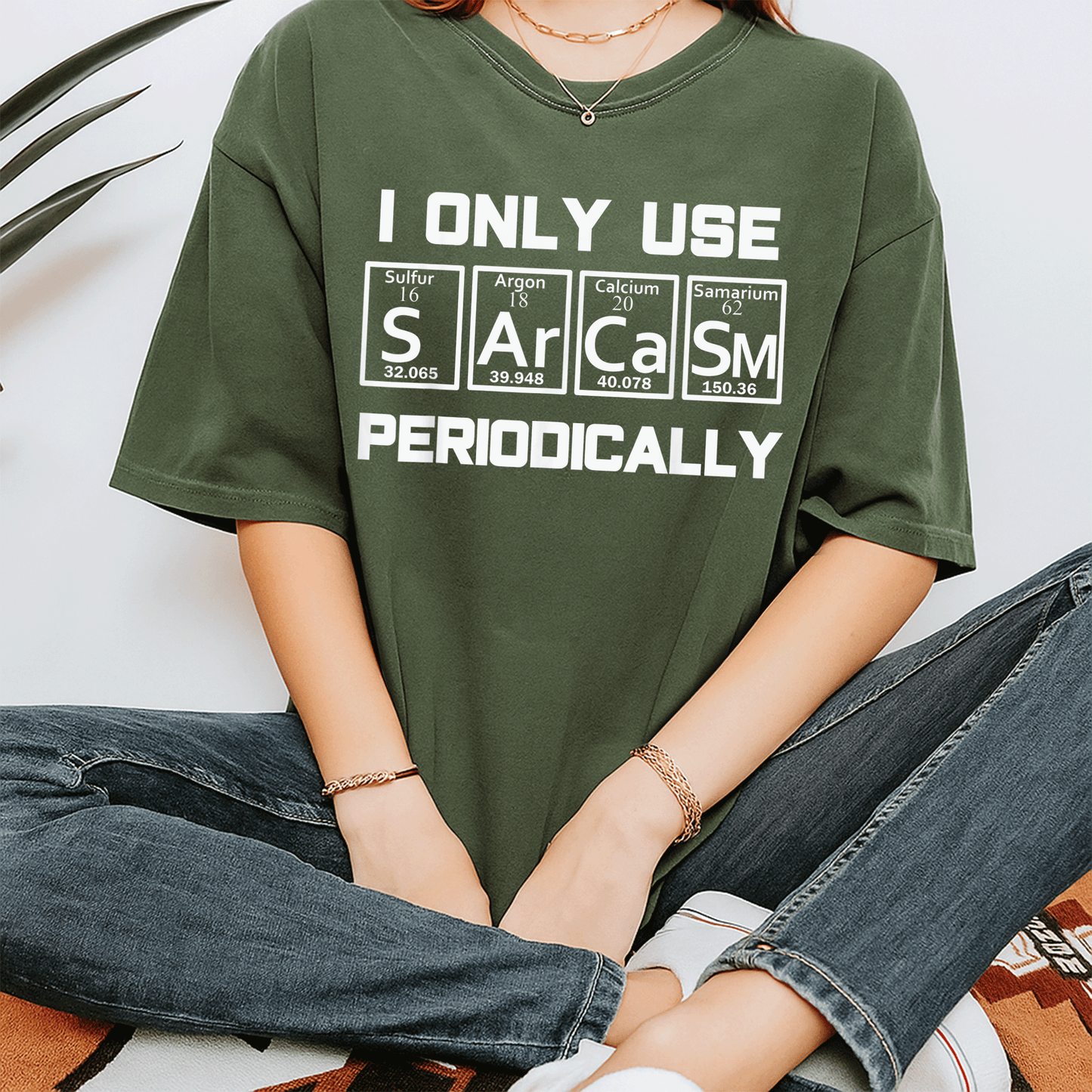 Sarcasm Periodic Table Element Shirt – Quirky Science Joke Gift for Nerds and Science Lovers, Perfect for Any Occasion - 7