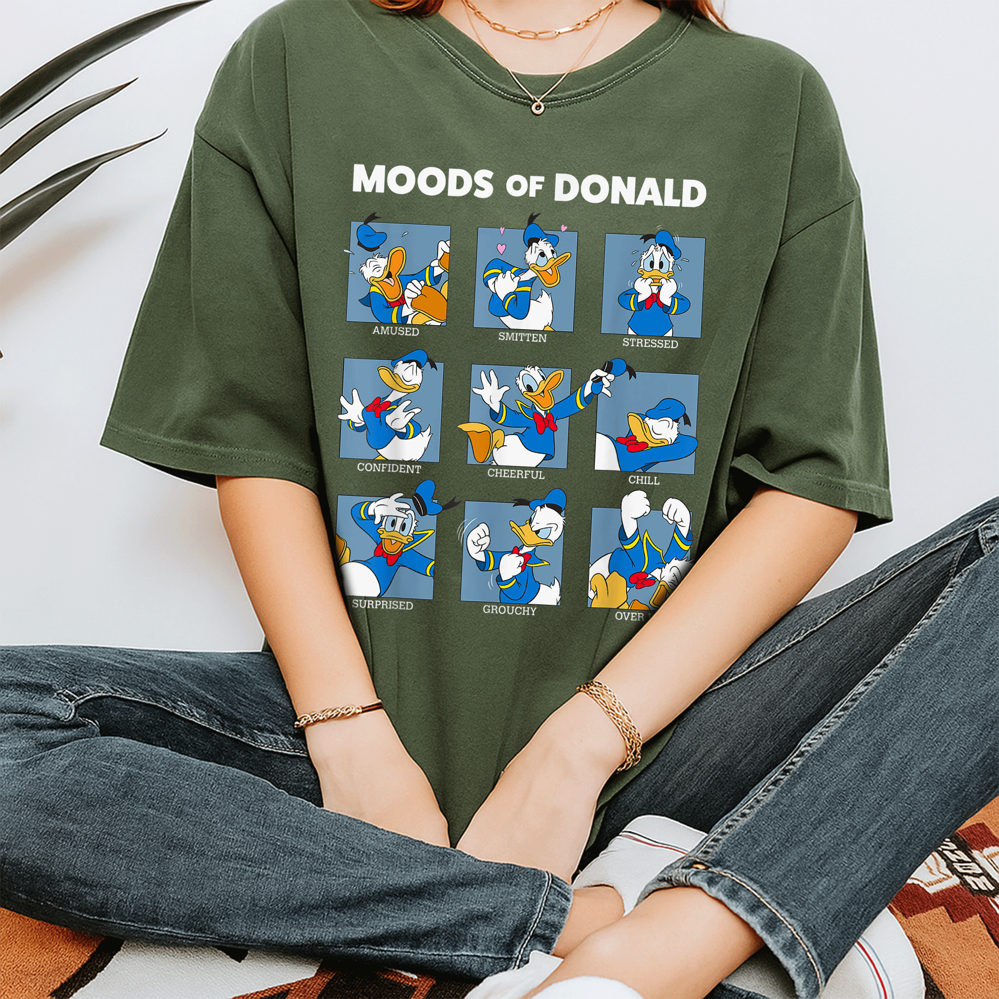 Disney Mickey And Friends Moods Of Donald Duck T-Shirt Featuring Colorful Cartoon Design for Fun and Retro Style Enthusiasts - 7