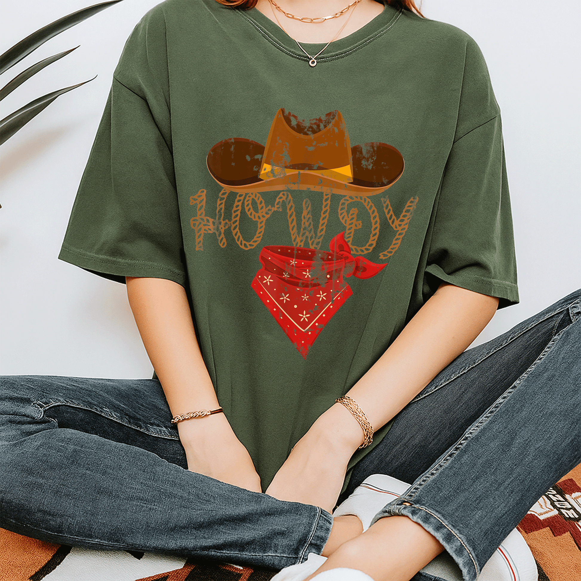 Howdy Cowboy T-Shirt for Men and Women Featuring a Fun Western Graphic, Perfect for Casual Wear and Country Lovers - 7