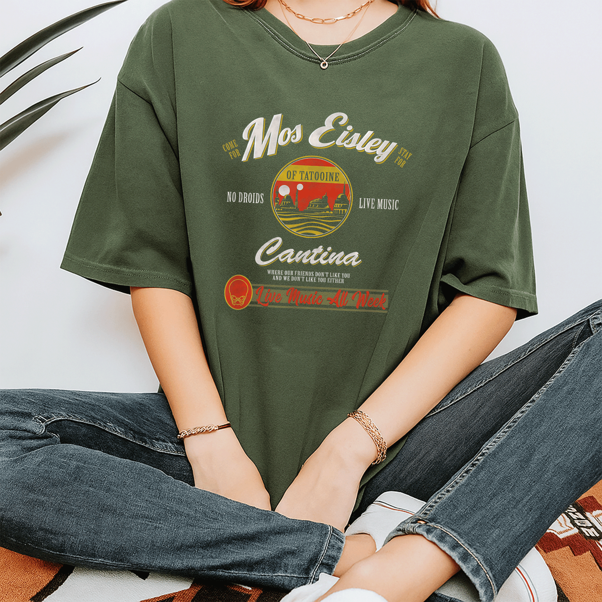 Star Wars Mos Eisley Cantina Live Music All Week T-Shirt Fun Design for Fans of the Classic Space Adventure Series - 7