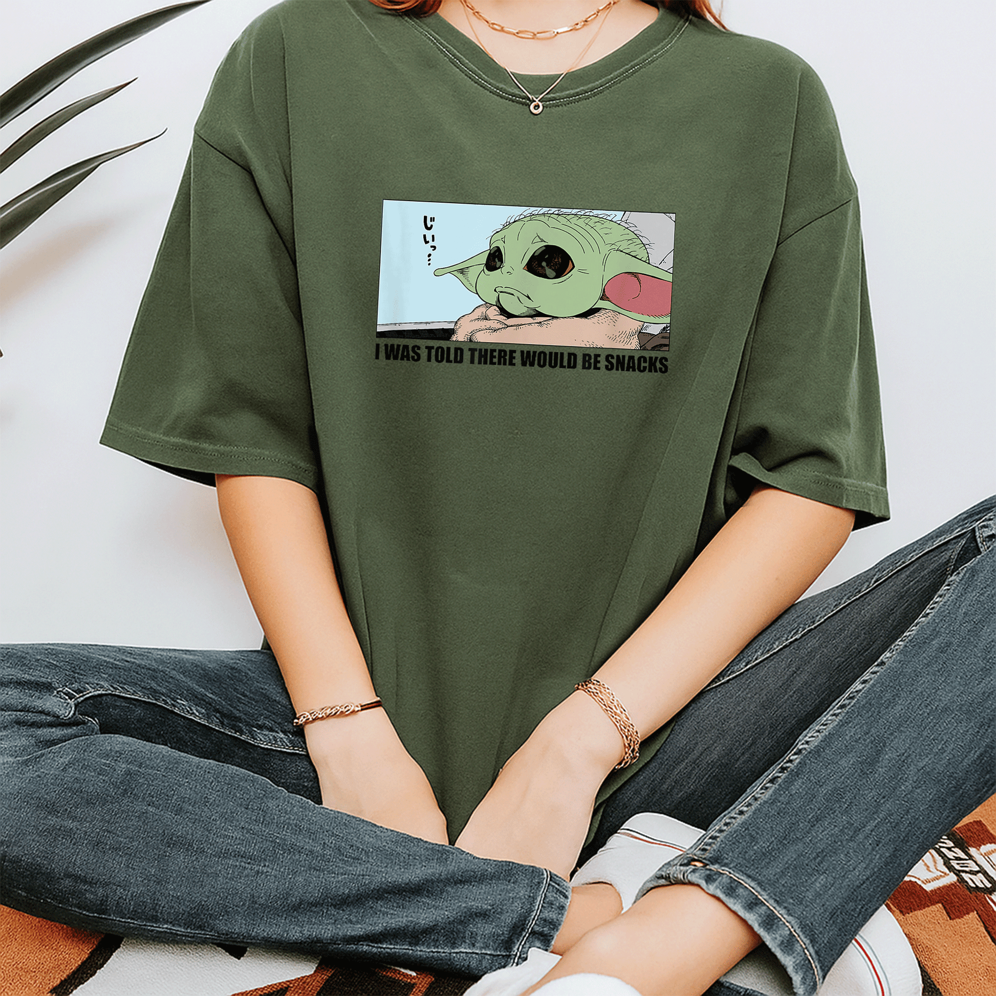 Cute Grogu Wants Snacks T-Shirt from Amazon Essentials The Mandalorian – Adorable Graphic Tee for Star Wars Fans and Collectors - 7