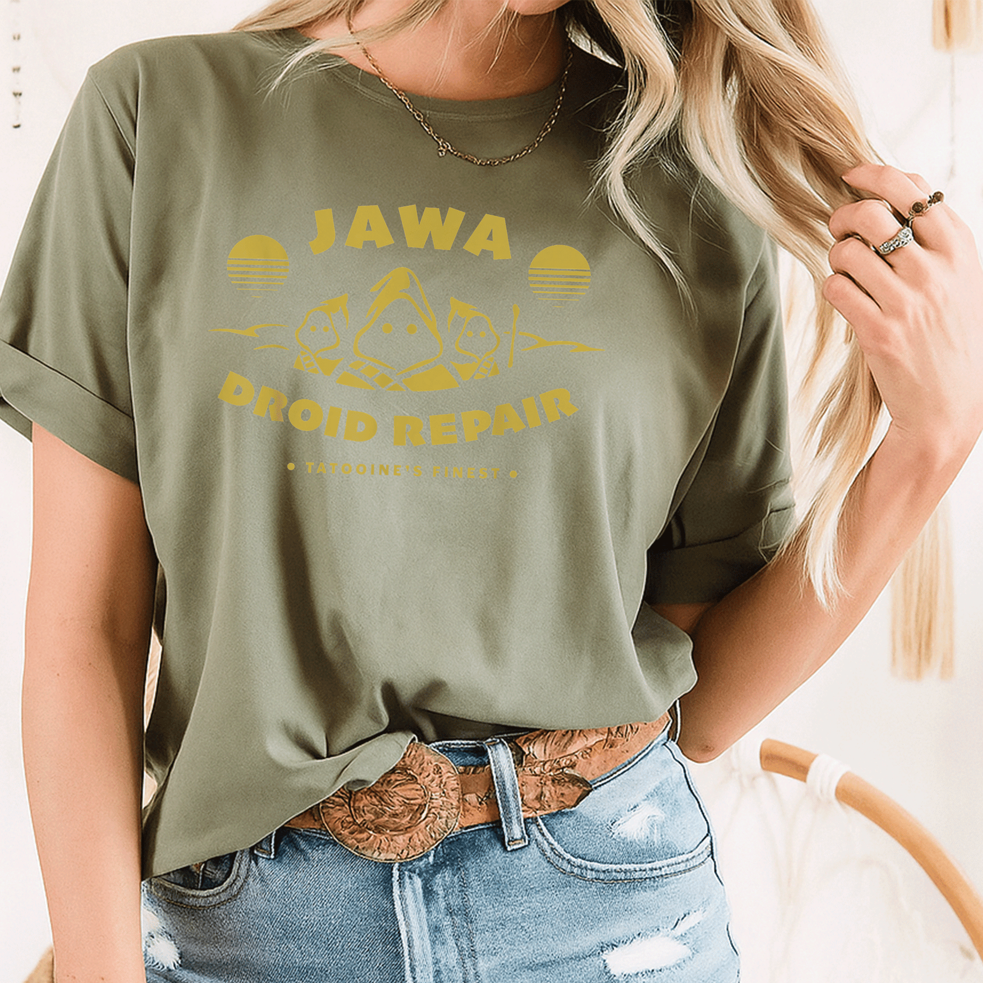 Star Wars Jawa Droid Repair T-Shirt - Tatooine's Finest Design for Fans of the Iconic Sci-Fi Universe and Droid Culture - 8